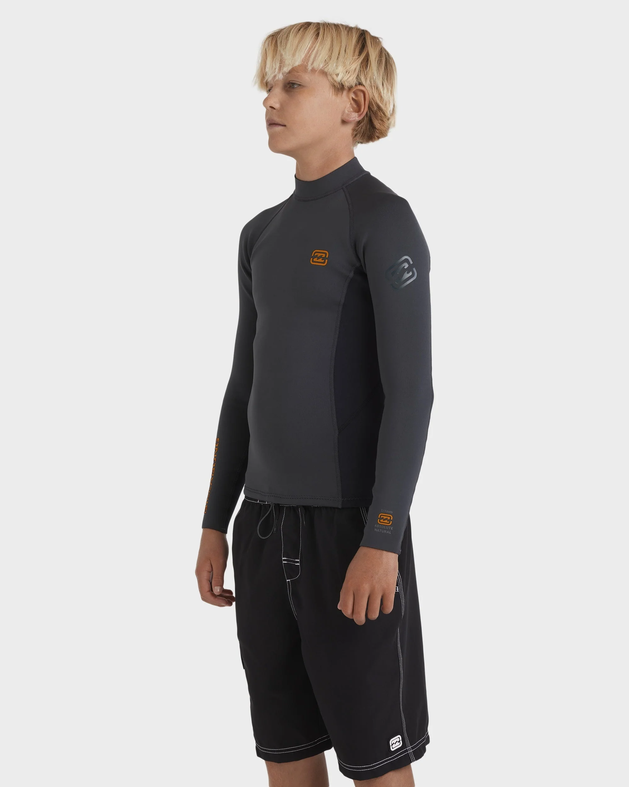 Boys 8-16 1/1mm Absolute Natural Long Sleeve Wetsuit Jacket - Image 3