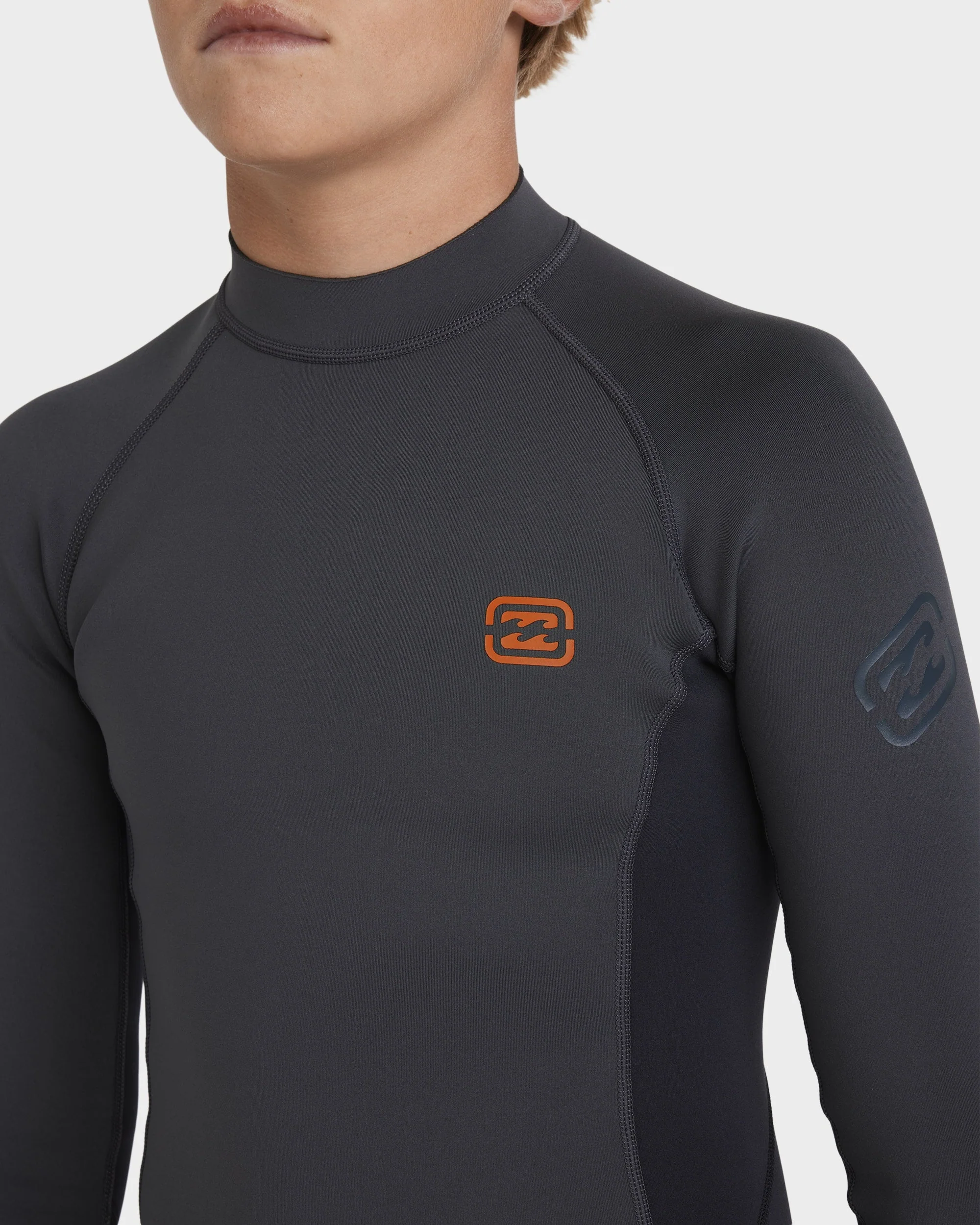 Boys 8-16 1/1mm Absolute Natural Long Sleeve Wetsuit Jacket - Image 4