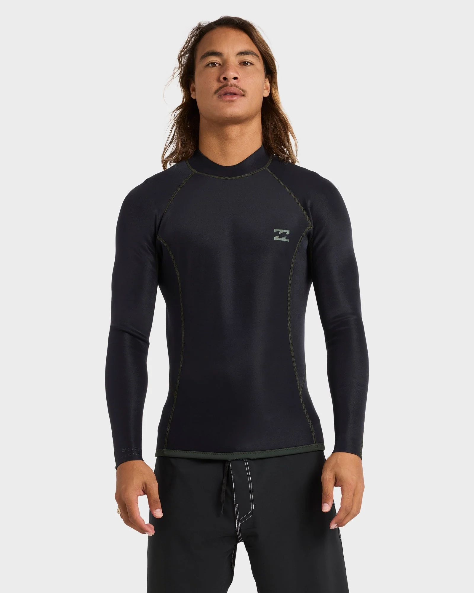 Mens 1/1mm Absolute Natural Long Sleeve Wetsuit Top - Image 2