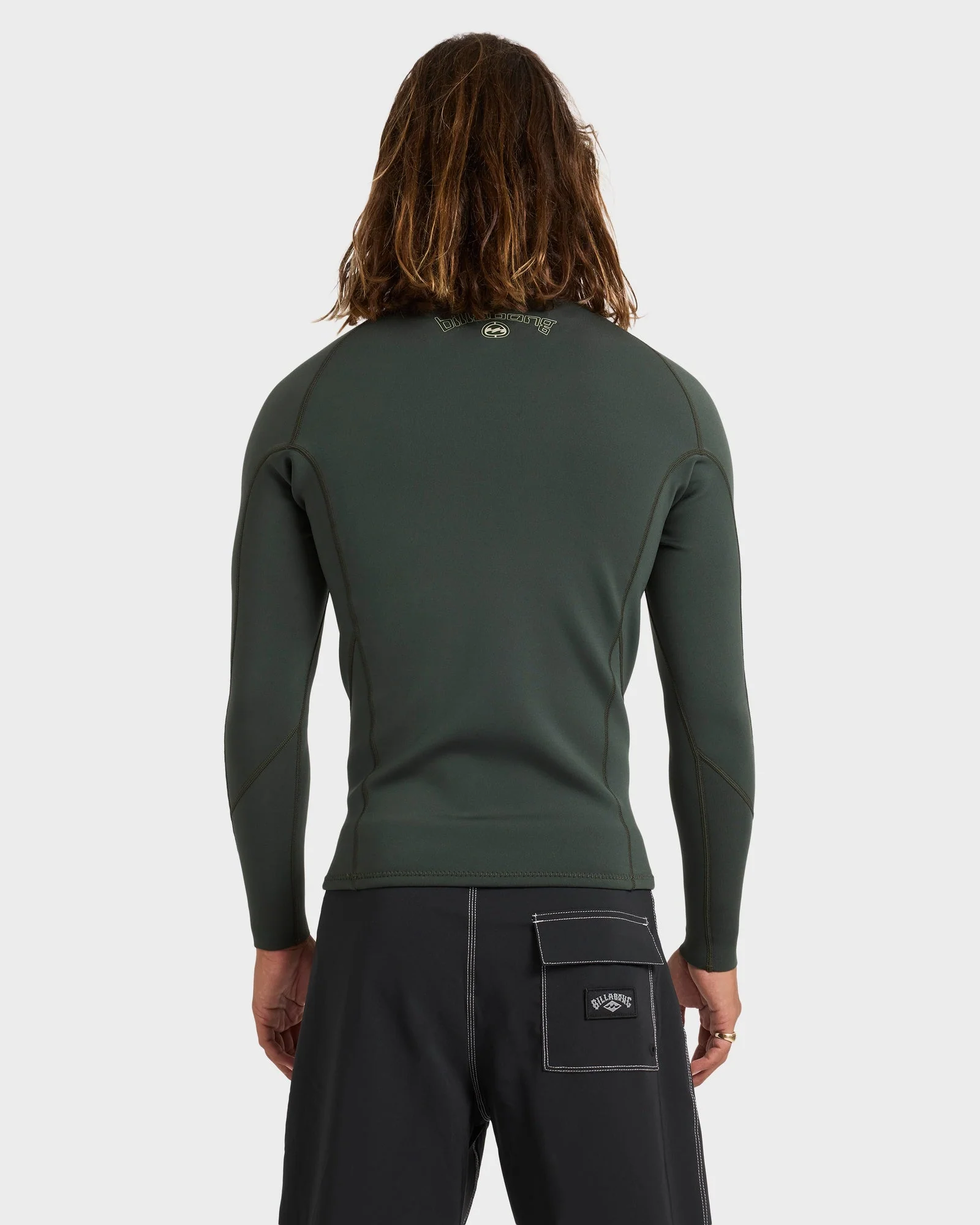 Mens 1/1mm Absolute Natural Long Sleeve Wetsuit Top - Image 5