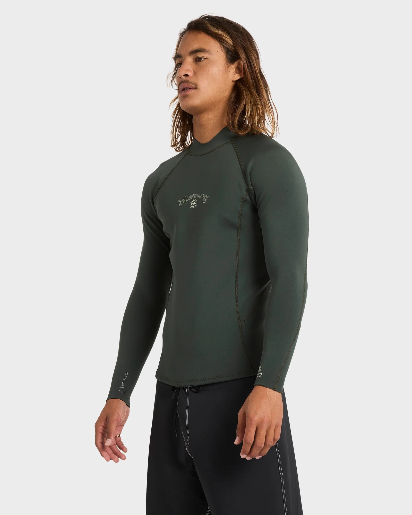 Mens 1/1mm Absolute Natural Long Sleeve Wetsuit Top - Image 6
