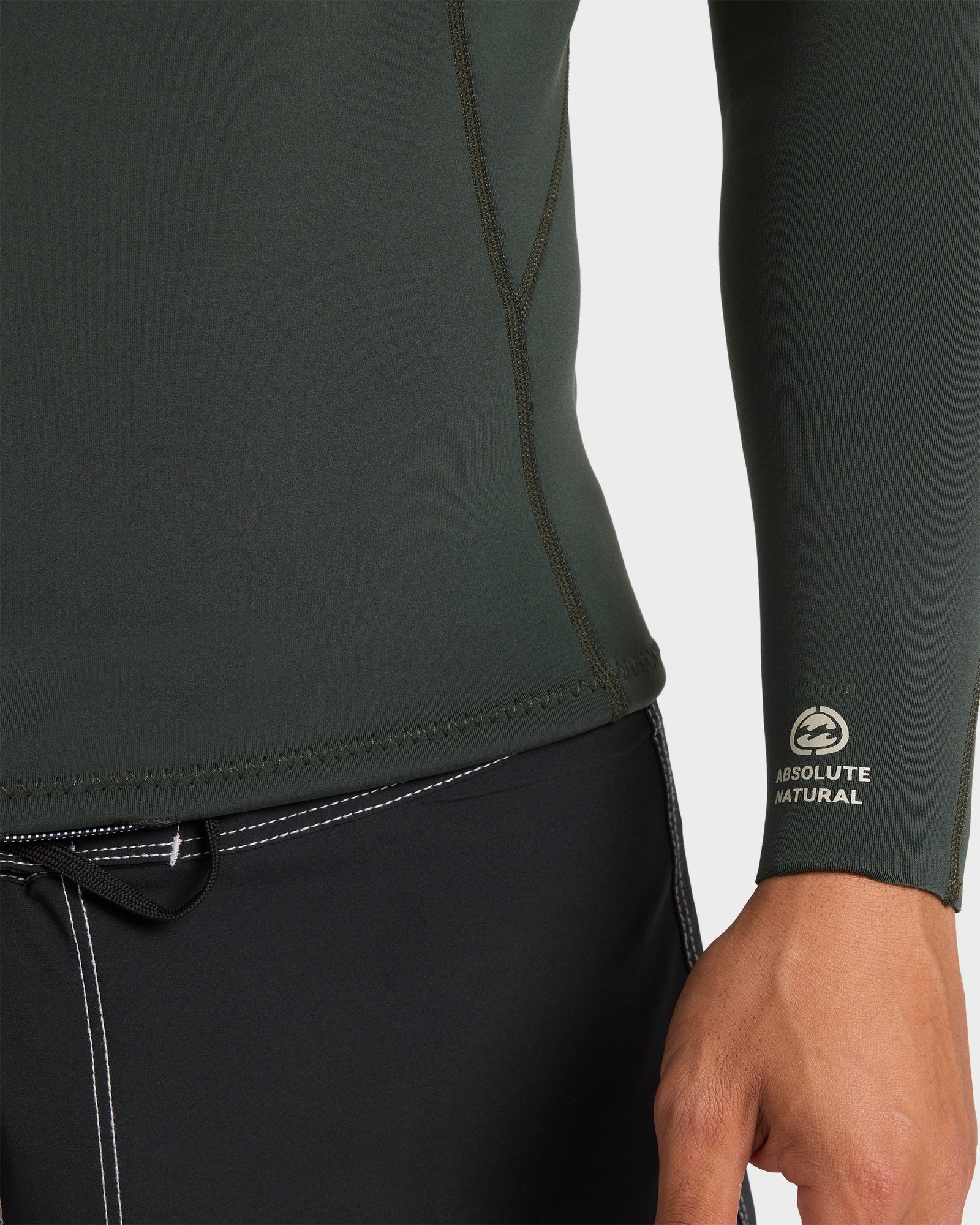 Mens 1/1mm Absolute Natural Long Sleeve Wetsuit Top - Image 7