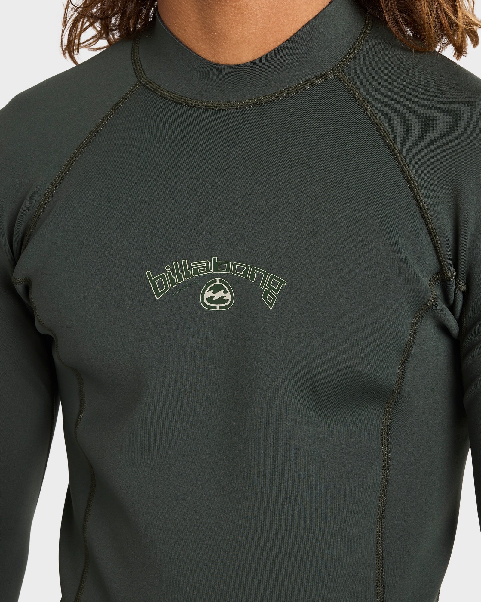 Mens 1/1mm Absolute Natural Long Sleeve Wetsuit Top - Image 8