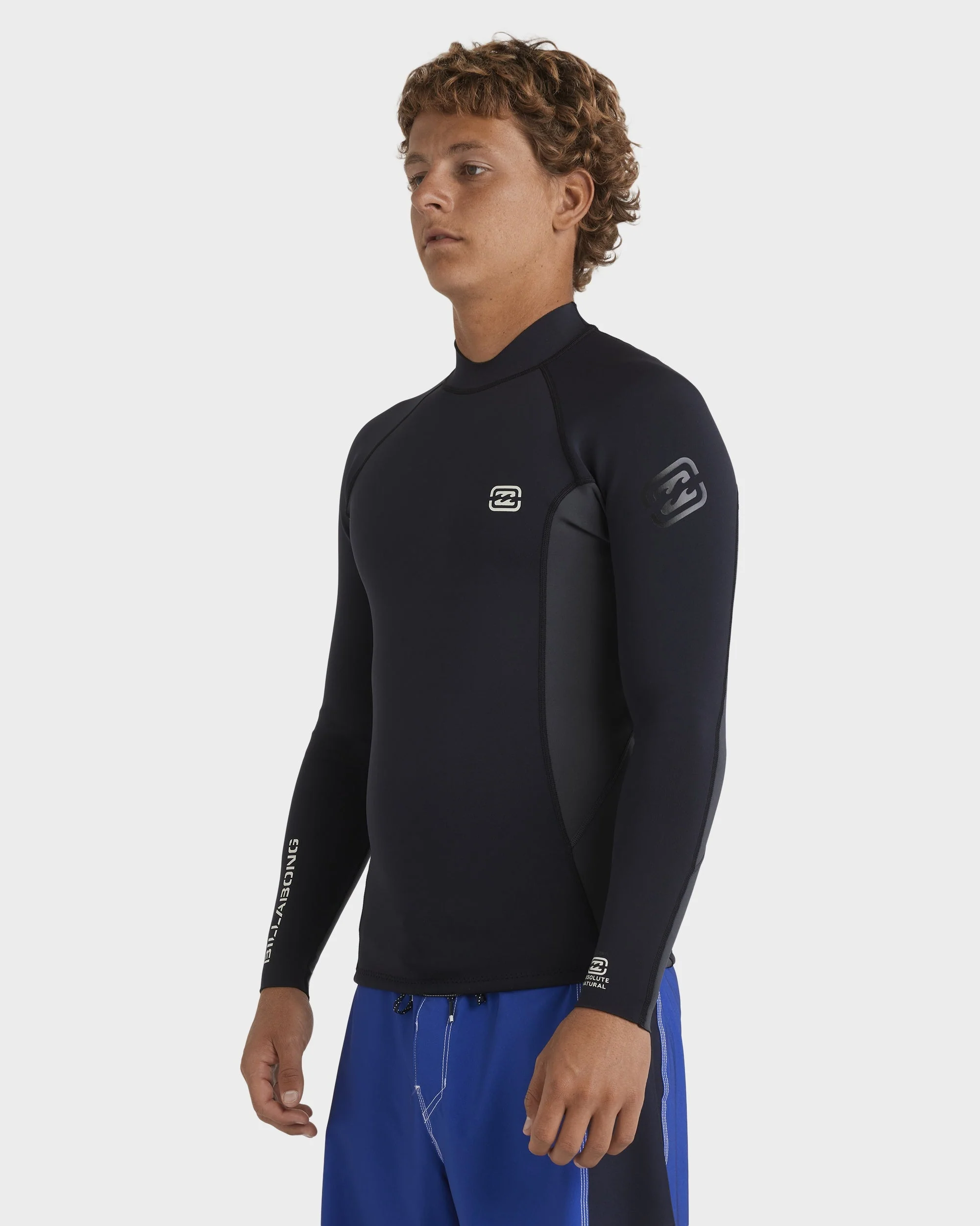 Mens 1/1mm Absolute Natural Long Sleeve Wetsuit Top - Image 3