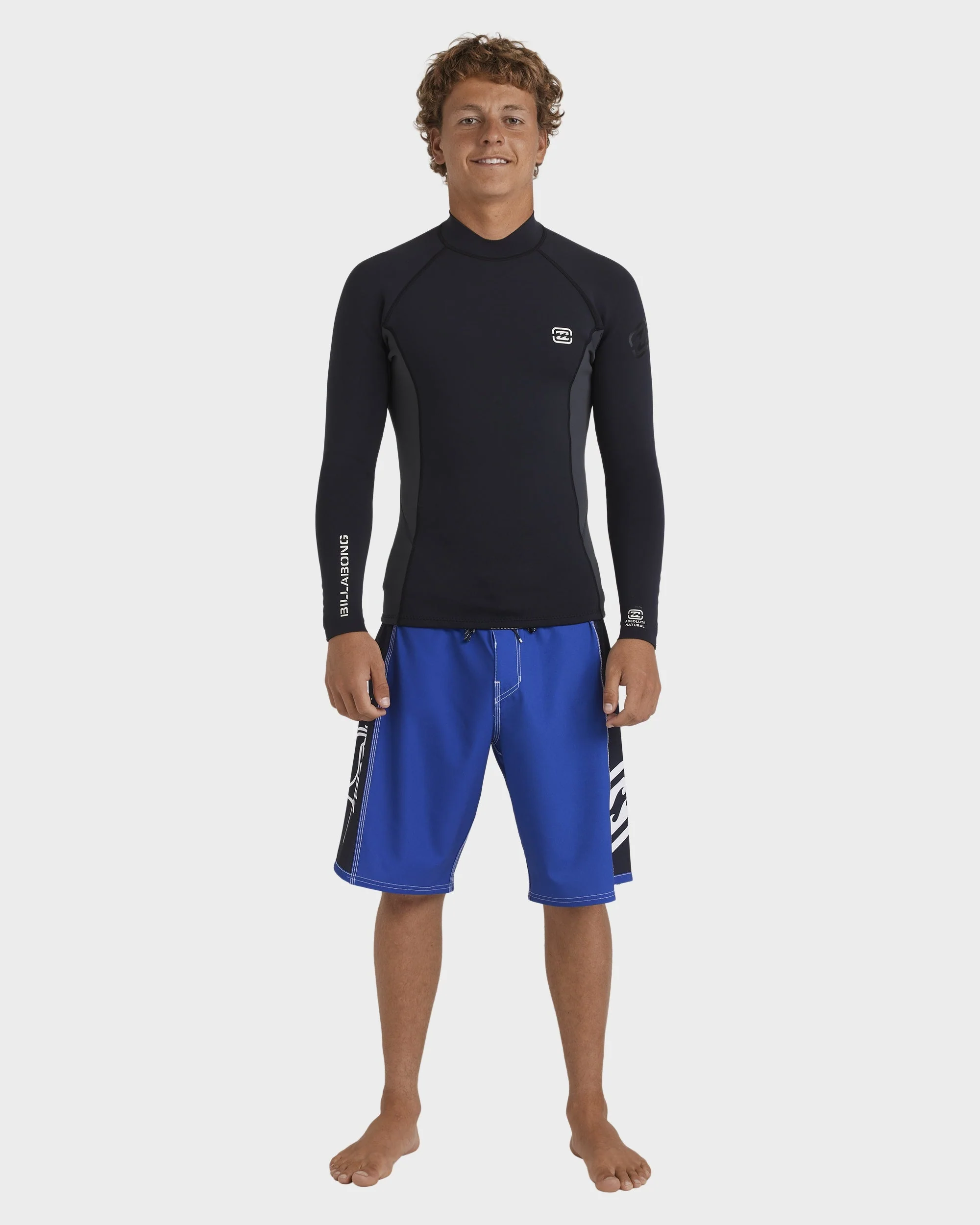 Mens 1/1mm Absolute Natural Long Sleeve Wetsuit Top - Image 9