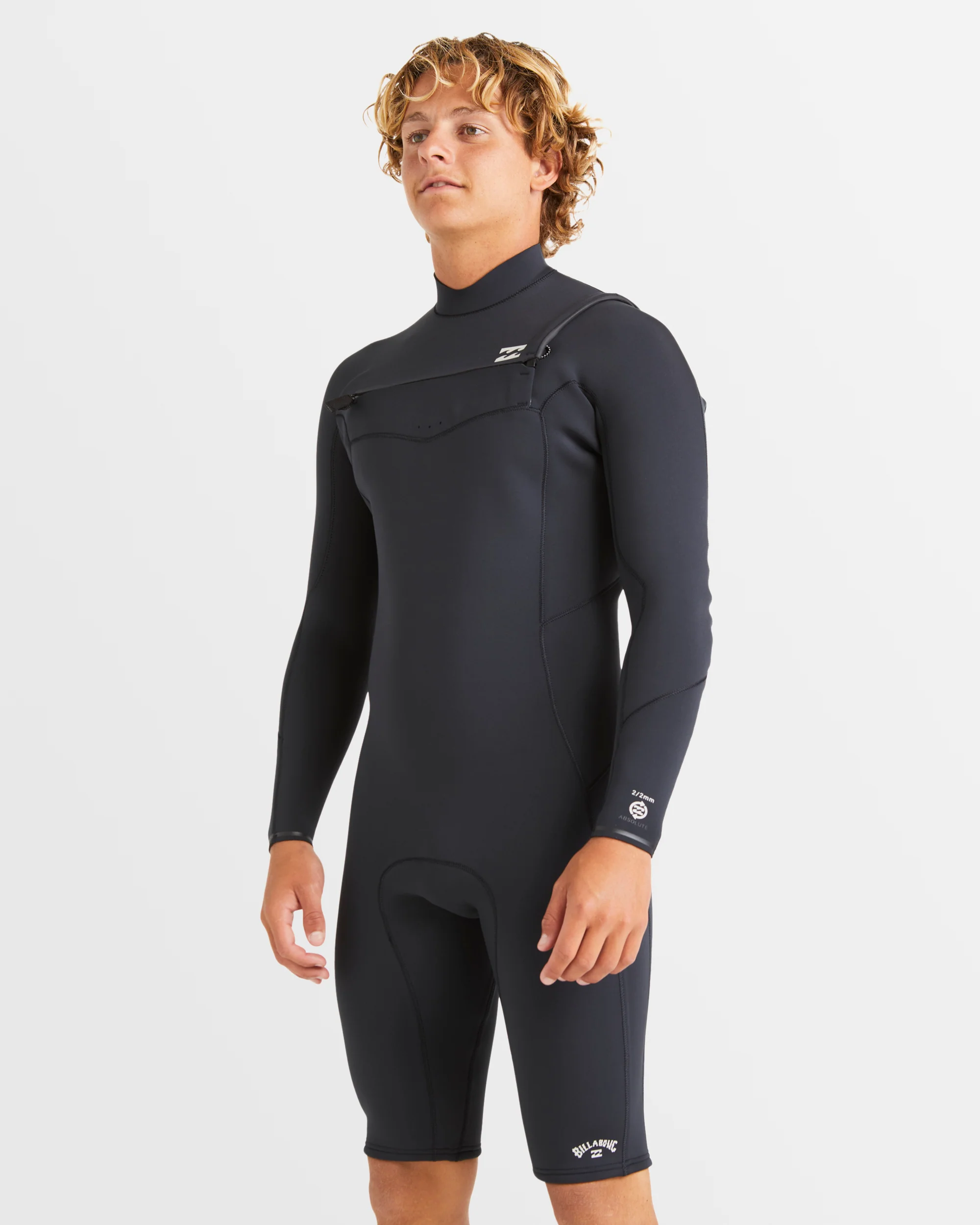 Mens 2/2mm Absolute Natural Chest Zip Long Sleeve Springsuit - Image 2