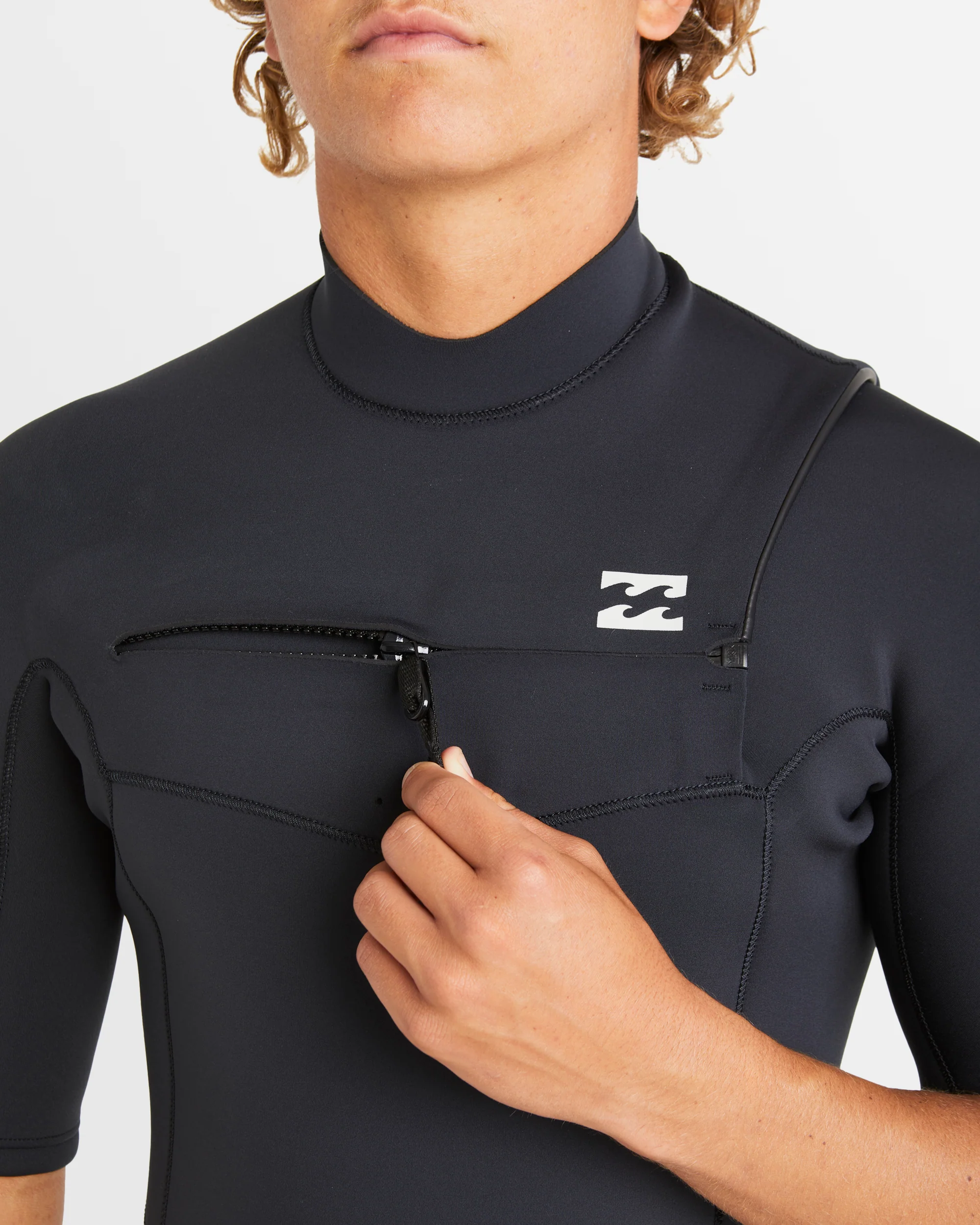 Mens 2/2mm Absolute Natural Chest Zip Springsuit - Image 9