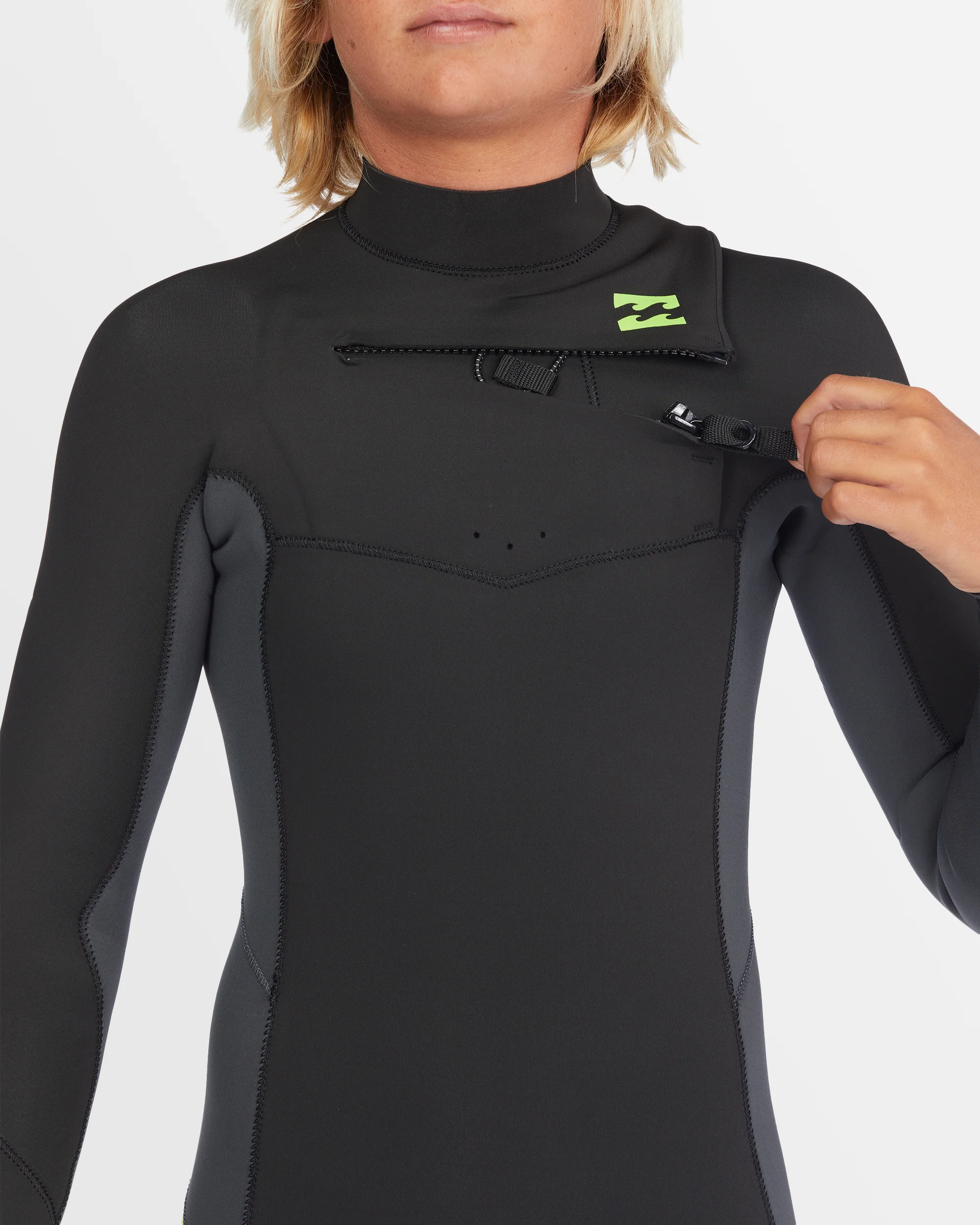 Boys 8-14 2/2mm Absolute Chest Zip GBS Long Sleeve Springsuit - Image 3