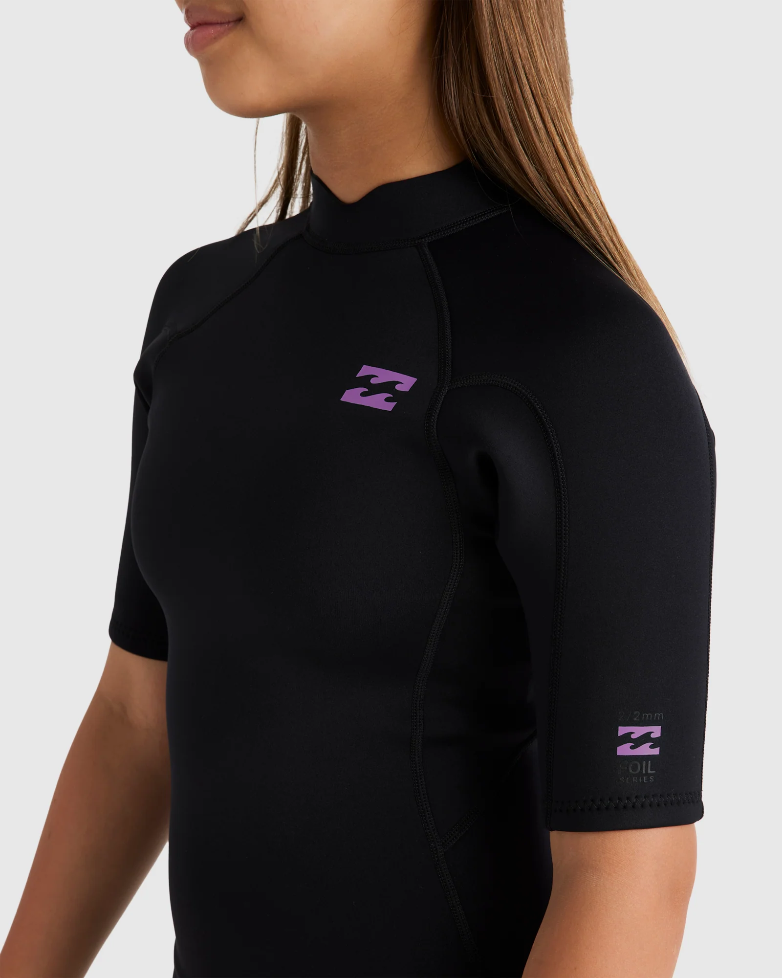 Girls 6-16 2/2mm Foil Back Zip Springsuit - Image 4