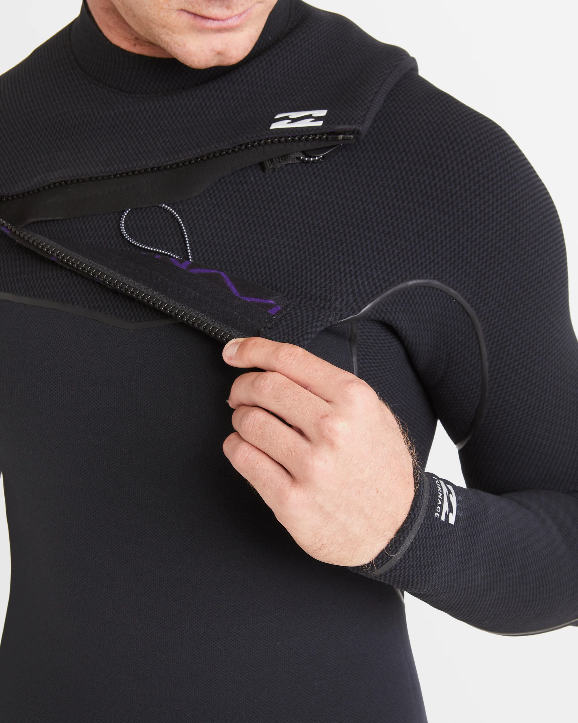 Mens 2/2mm Furnace Chest Zip Steamer Wetsuit - Image 5