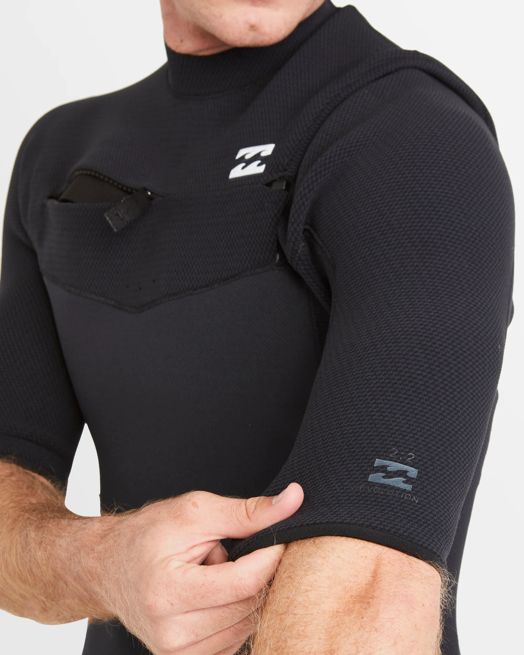 Mens 2/2mm Revo Natural Chest Zip Short Sleeve Fullsuit - Image 9