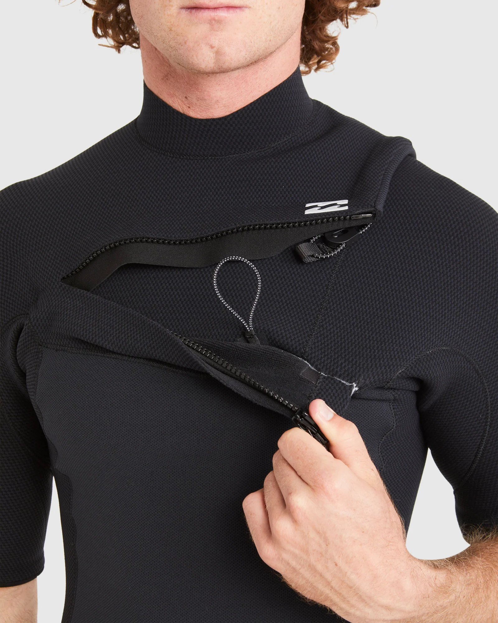 Mens 2/2mm Revolution Chest Zip Short Sleeve Full - Image 5