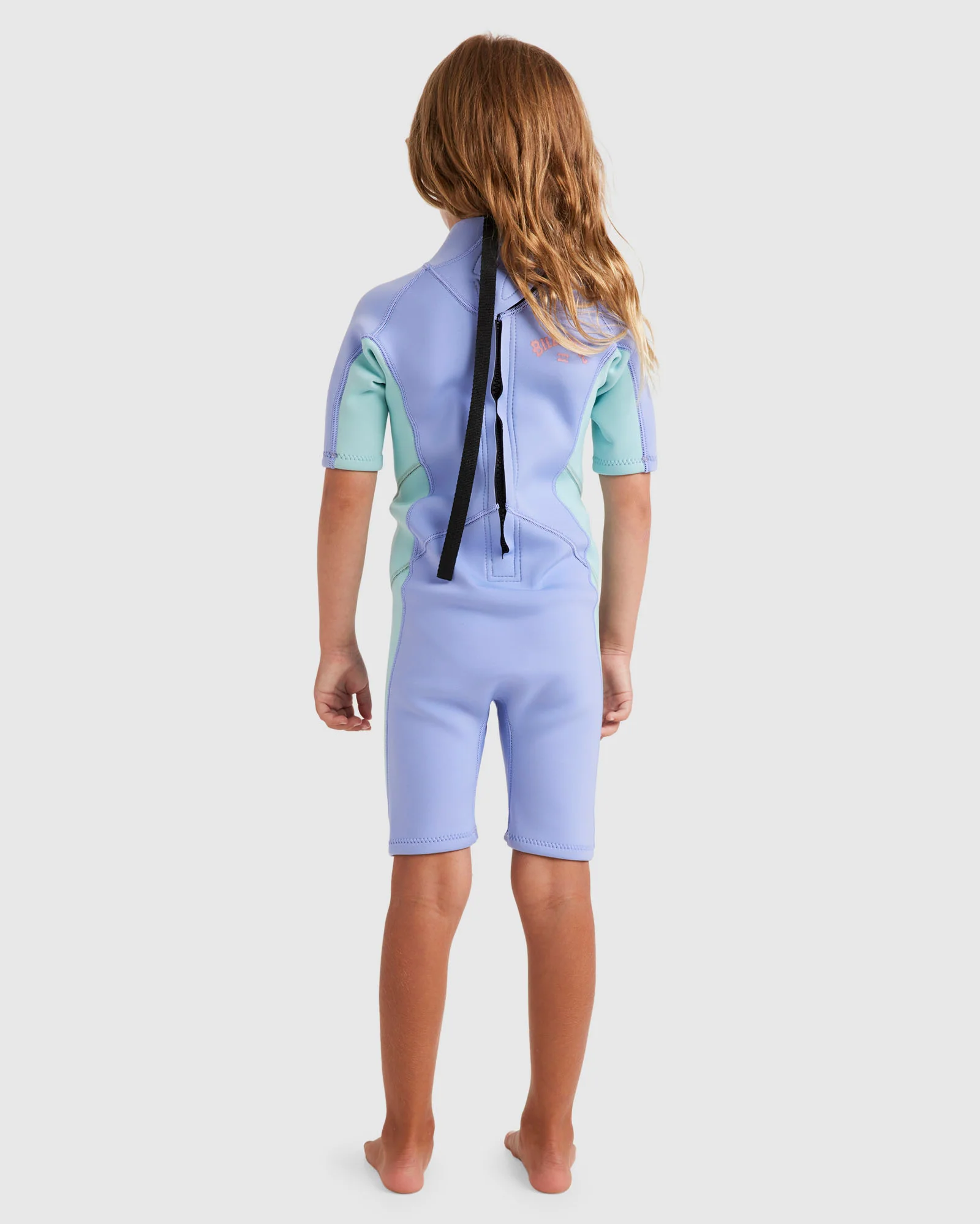 Girls 2-6 2/2mm Foil Back Zip Springsuit - Image 2