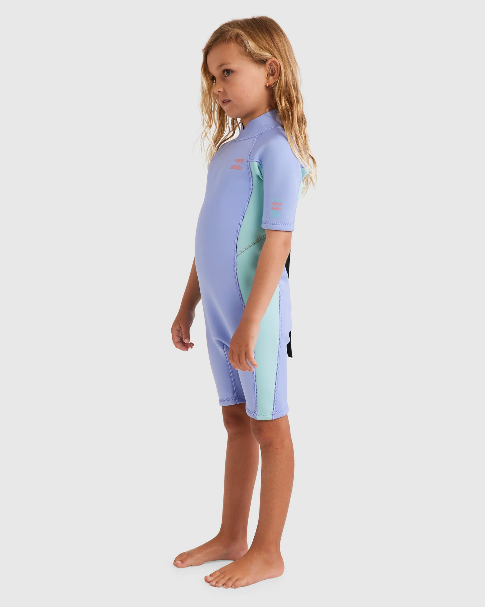 Girls 2-6 2/2mm Foil Back Zip Springsuit - Image 3