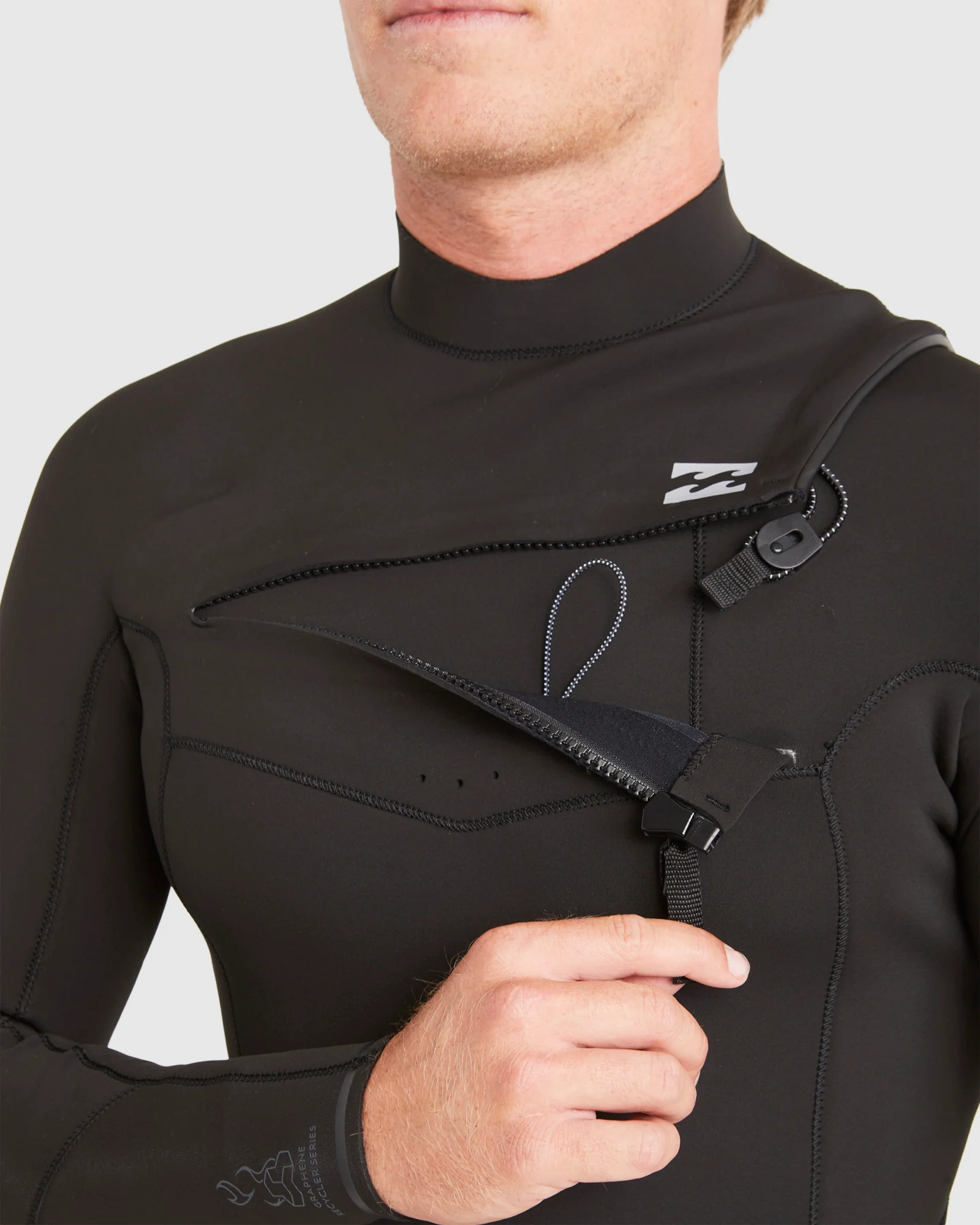 Mens 3/2mm Absolute Chest Zip GBS Steamer Wetsuit - Image 5