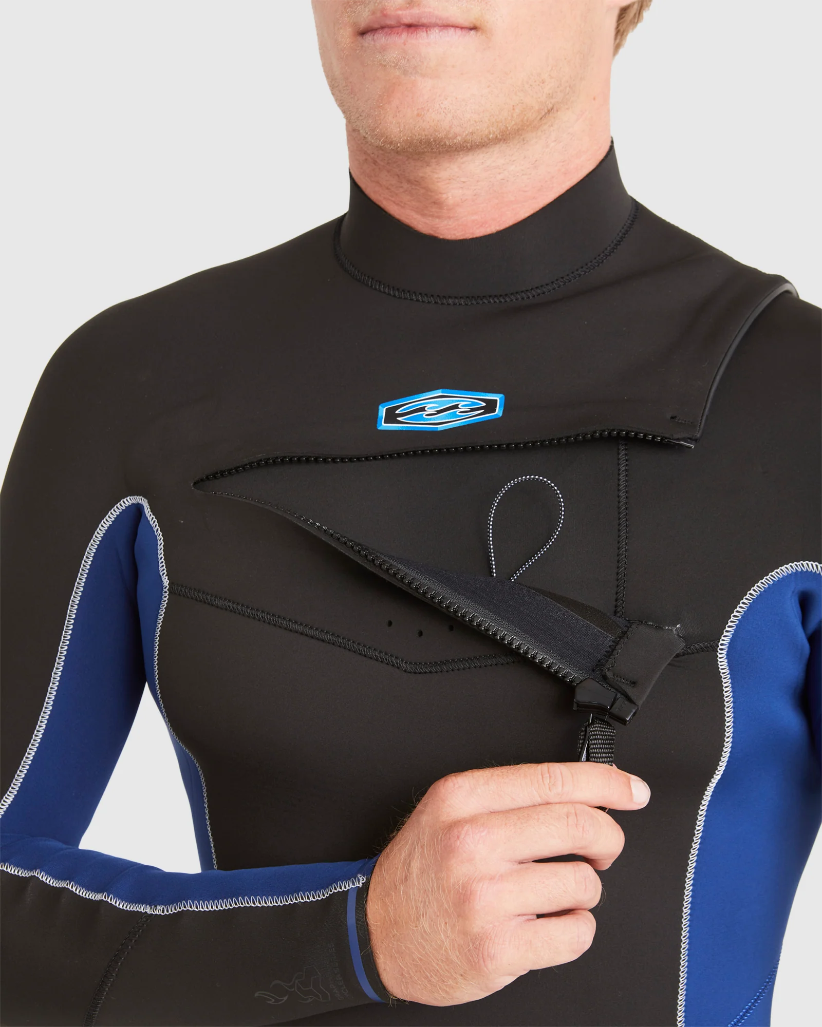 Mens 3/2mm Absolute Chest Zip GBS Steamer Wetsuit - Image 5