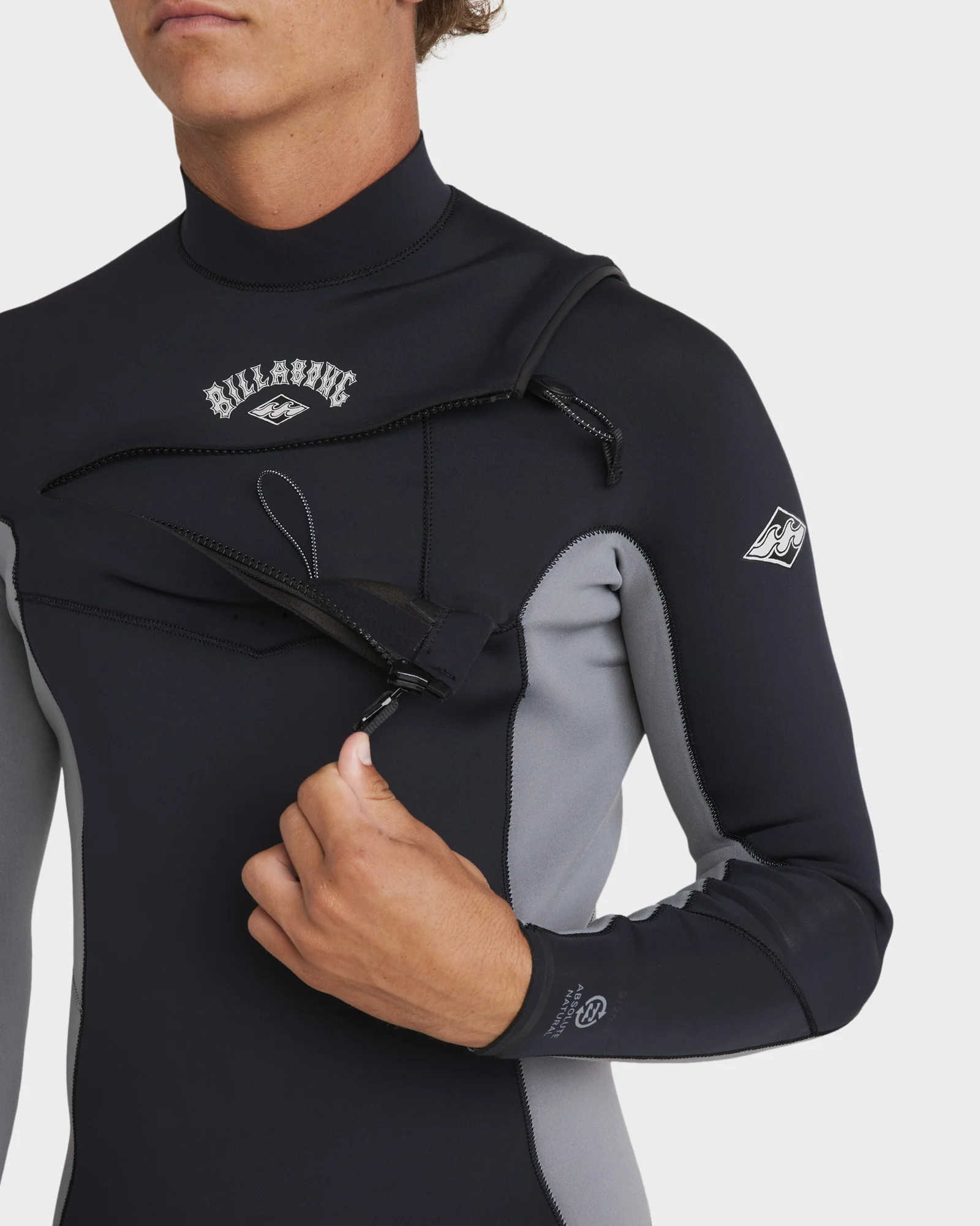 Mens 3/2mm Absolute Natural Chest Zip Steamer Wetsuit - Image 10