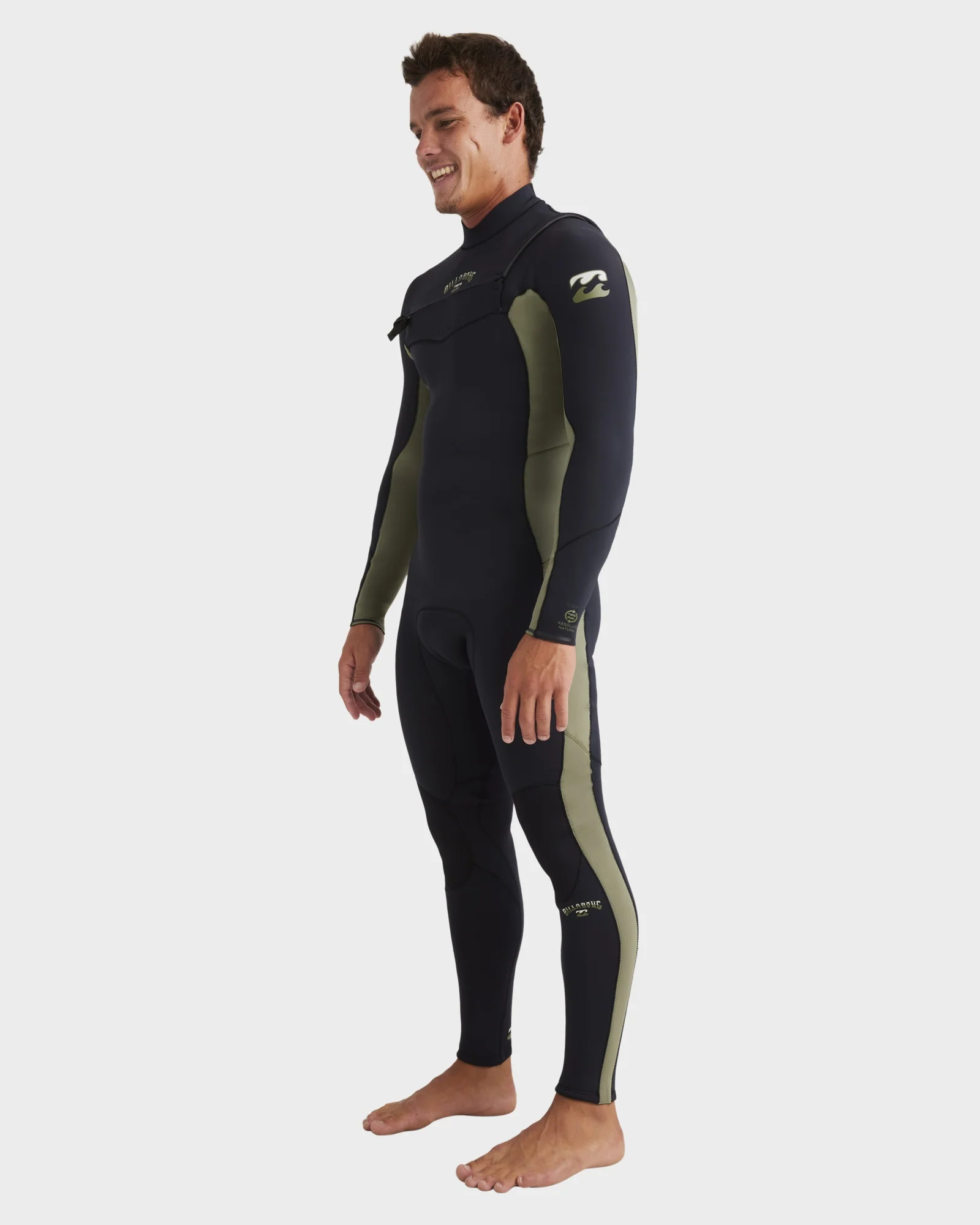 Mens 3/2mm Absolute Natural Chest Zip Steamer Wetsuit - Image 2