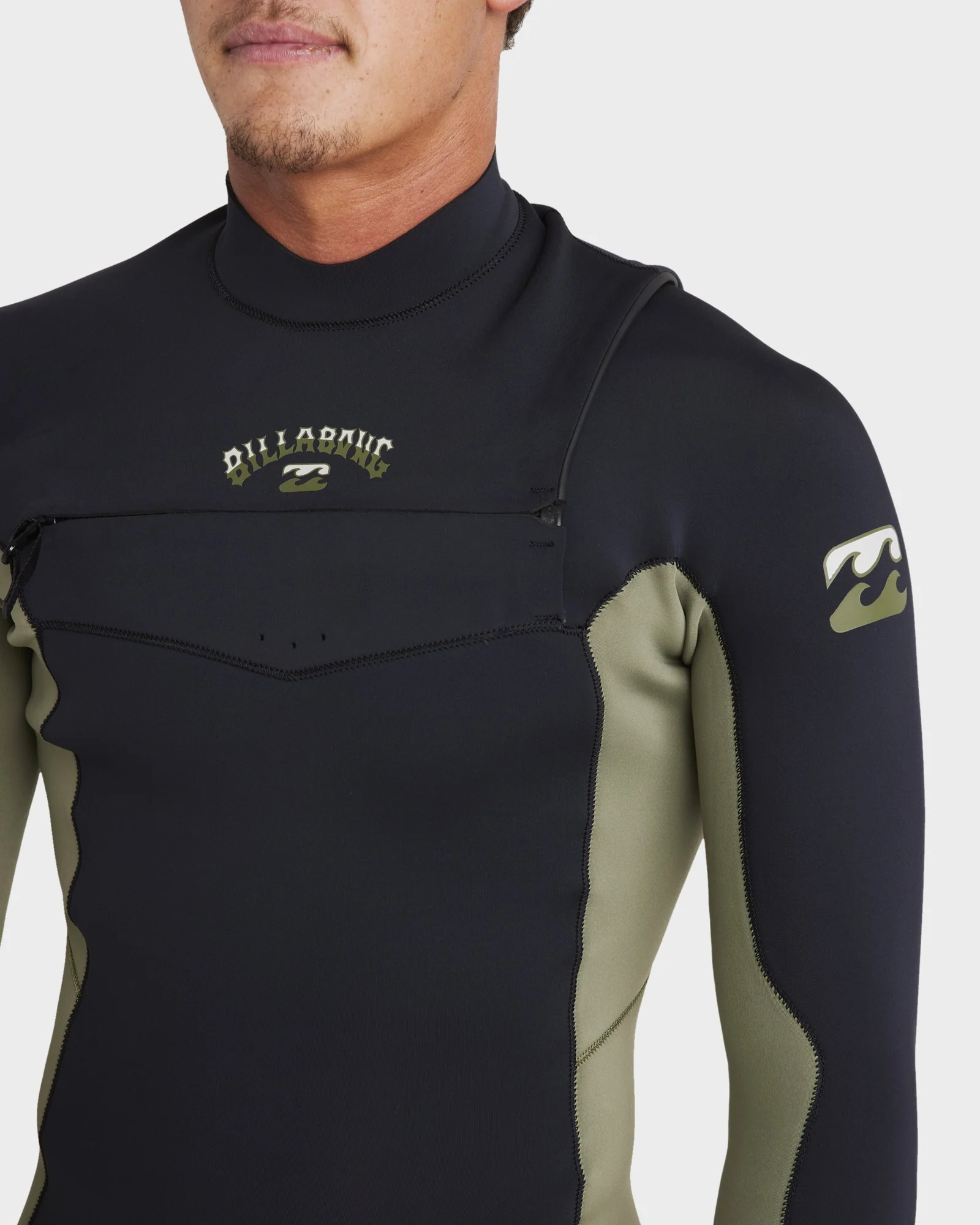 Mens 3/2mm Absolute Natural Chest Zip Steamer Wetsuit - Image 8