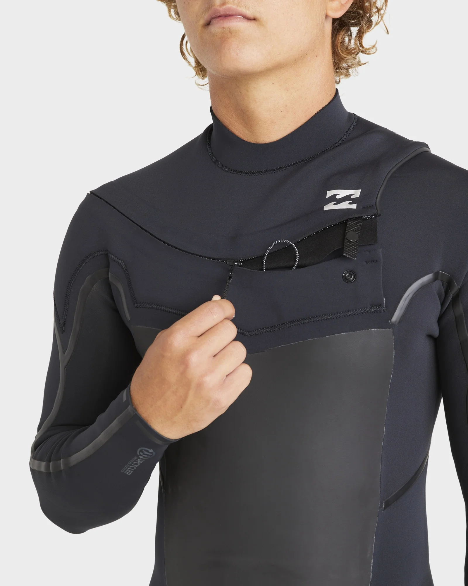 Mens 3/2mm Absolute Natural Chest Zip Steamer Wetsuit - Image 10