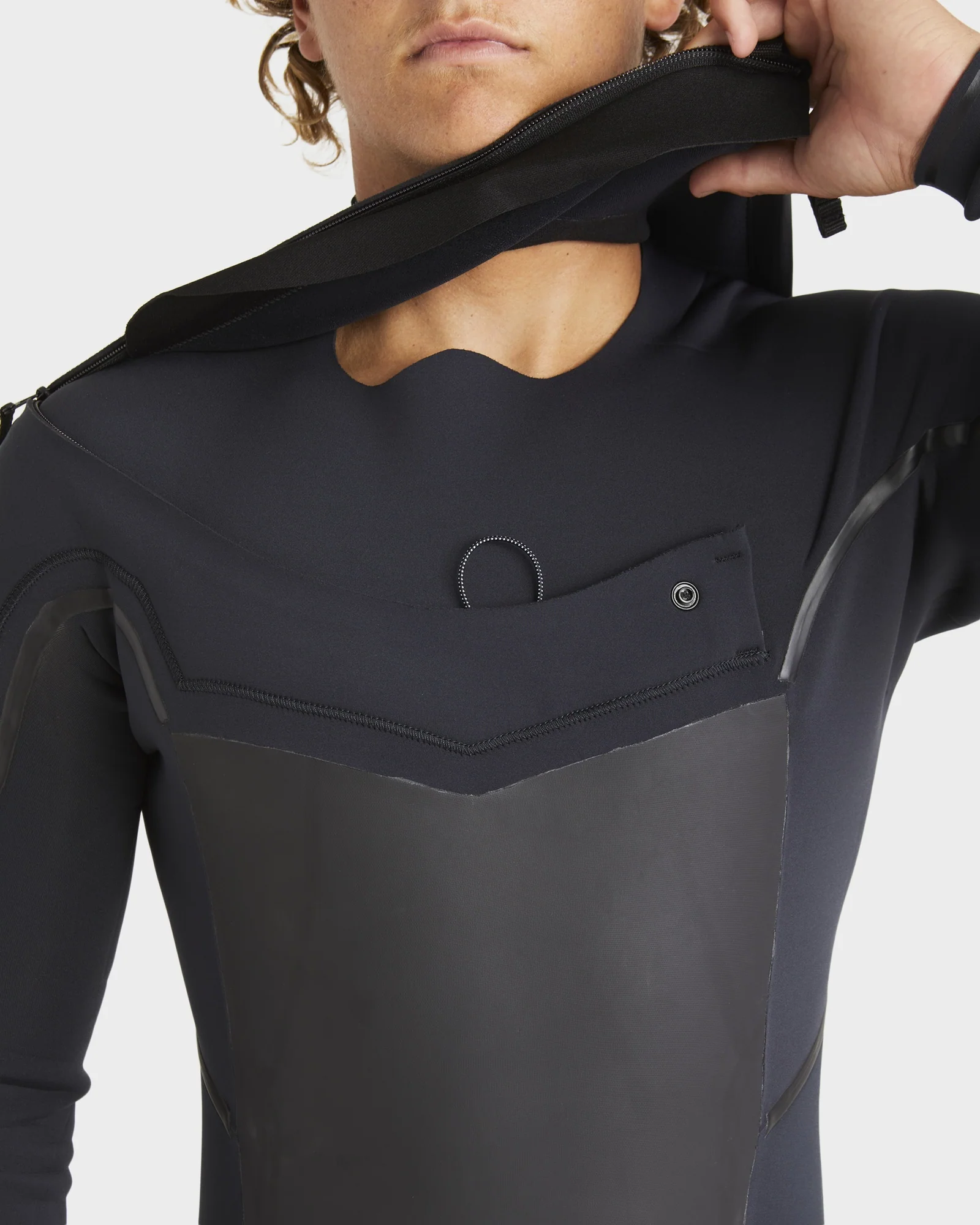 Mens 3/2mm Absolute Natural Chest Zip Steamer Wetsuit - Image 9