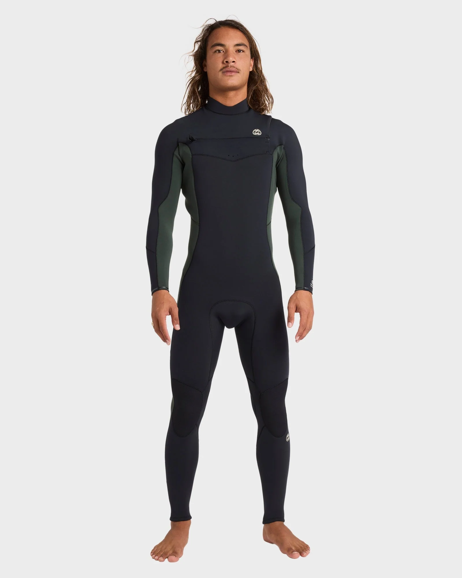 Mens 3/2mm Absolute Natural Chest Zip Wetsuit