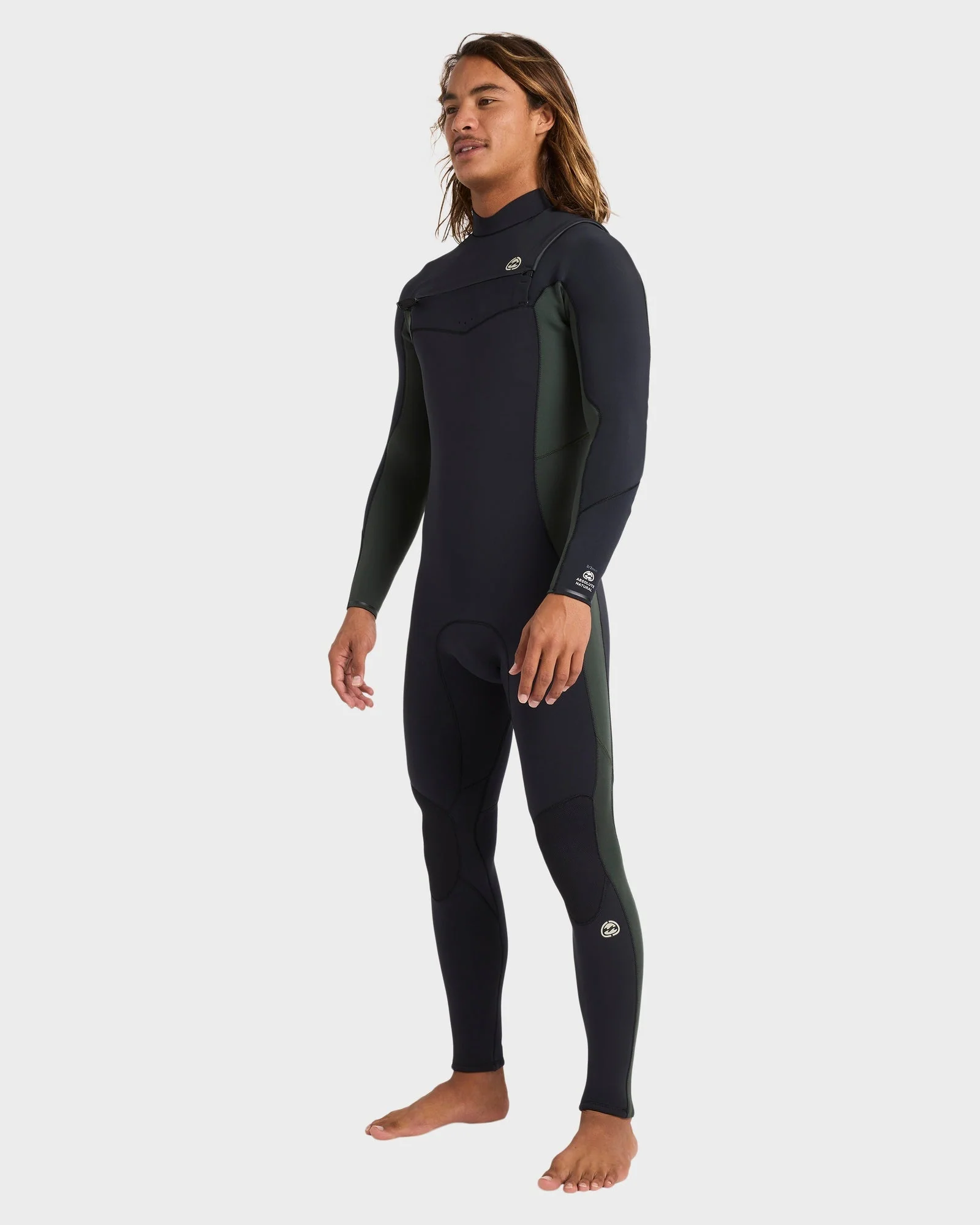 Mens 3/2mm Absolute Natural Chest Zip Wetsuit - Image 3