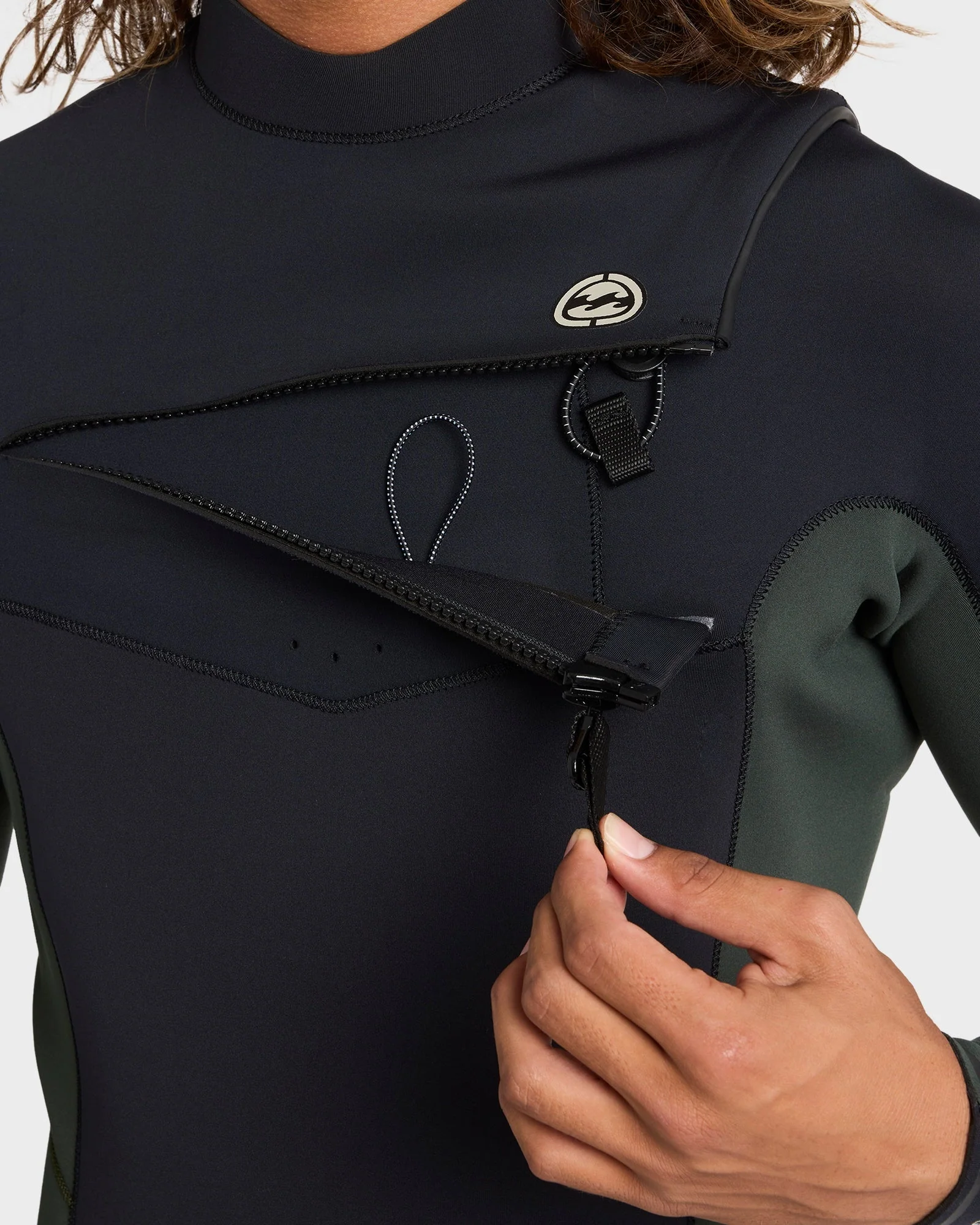Mens 3/2mm Absolute Natural Chest Zip Wetsuit - Image 6
