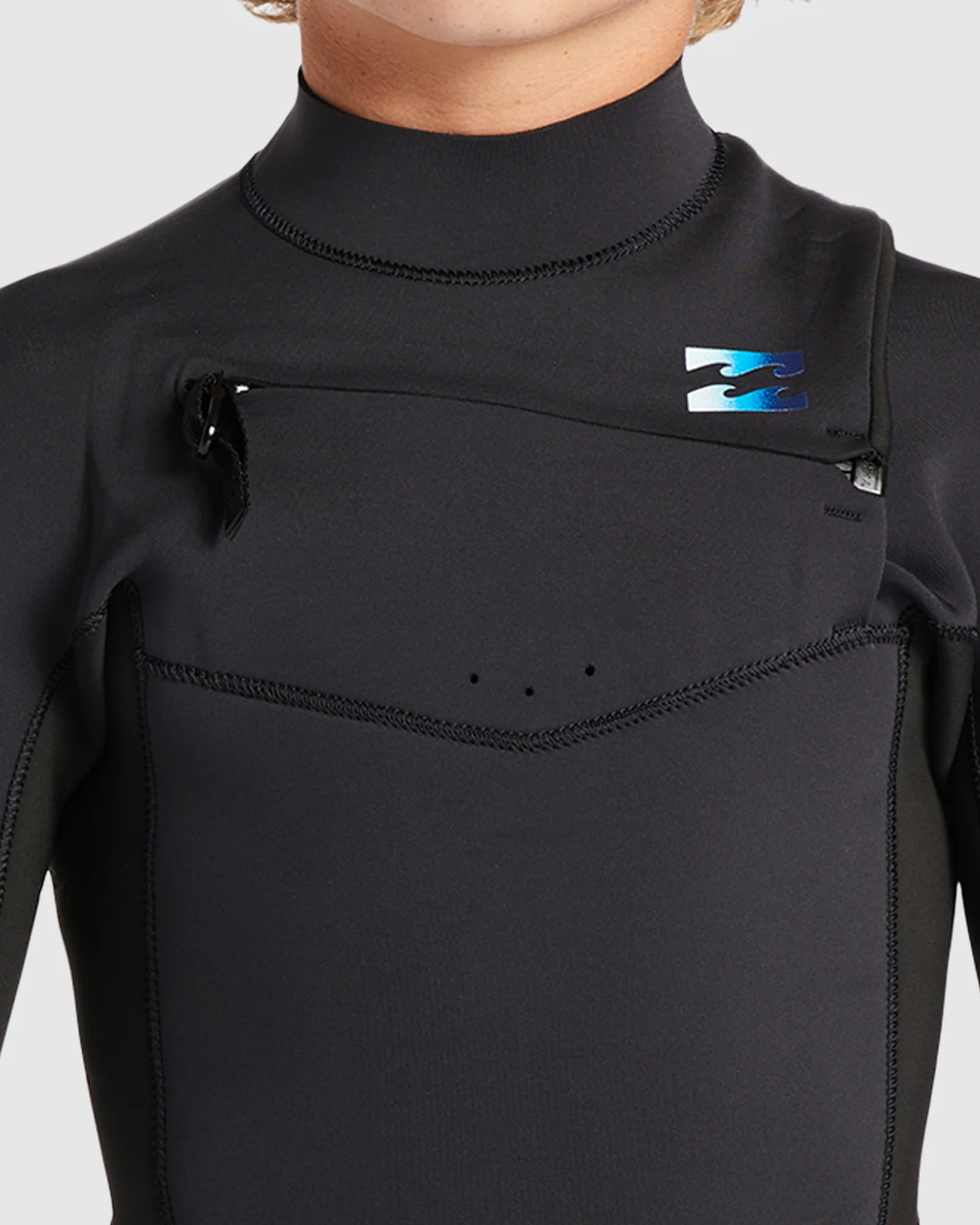 Boys 6-16 3/2mm Absolute Chest Zip Wetsuit - Image 3