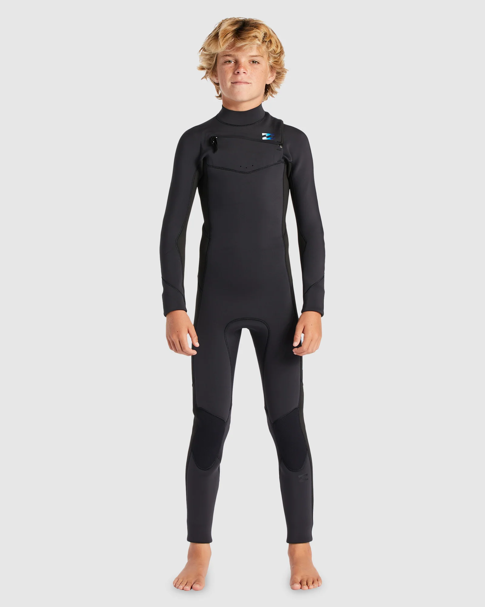 Boys 6-16 3/2mm Absolute Chest Zip Wetsuit - Image 4