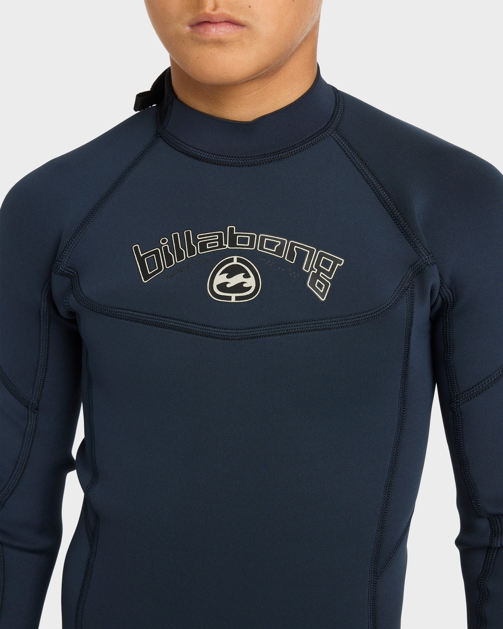 Boys 8-16 3/2mm Absolute Back Zip Flatlock Steamer Wetsuit - Image 4