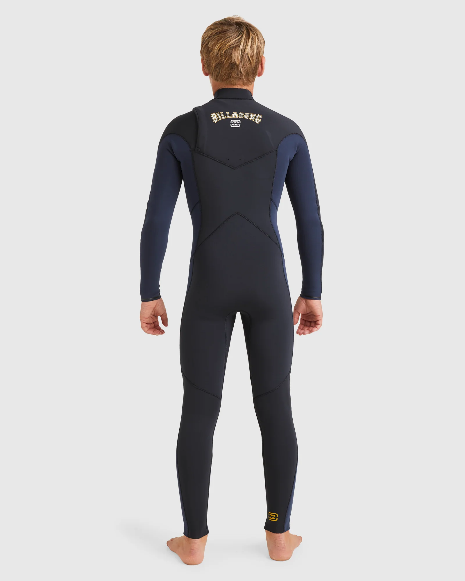 Boys 6-16 3/2mm Absolute Natural Chest Zip Steamer Wetsuit - Image 3