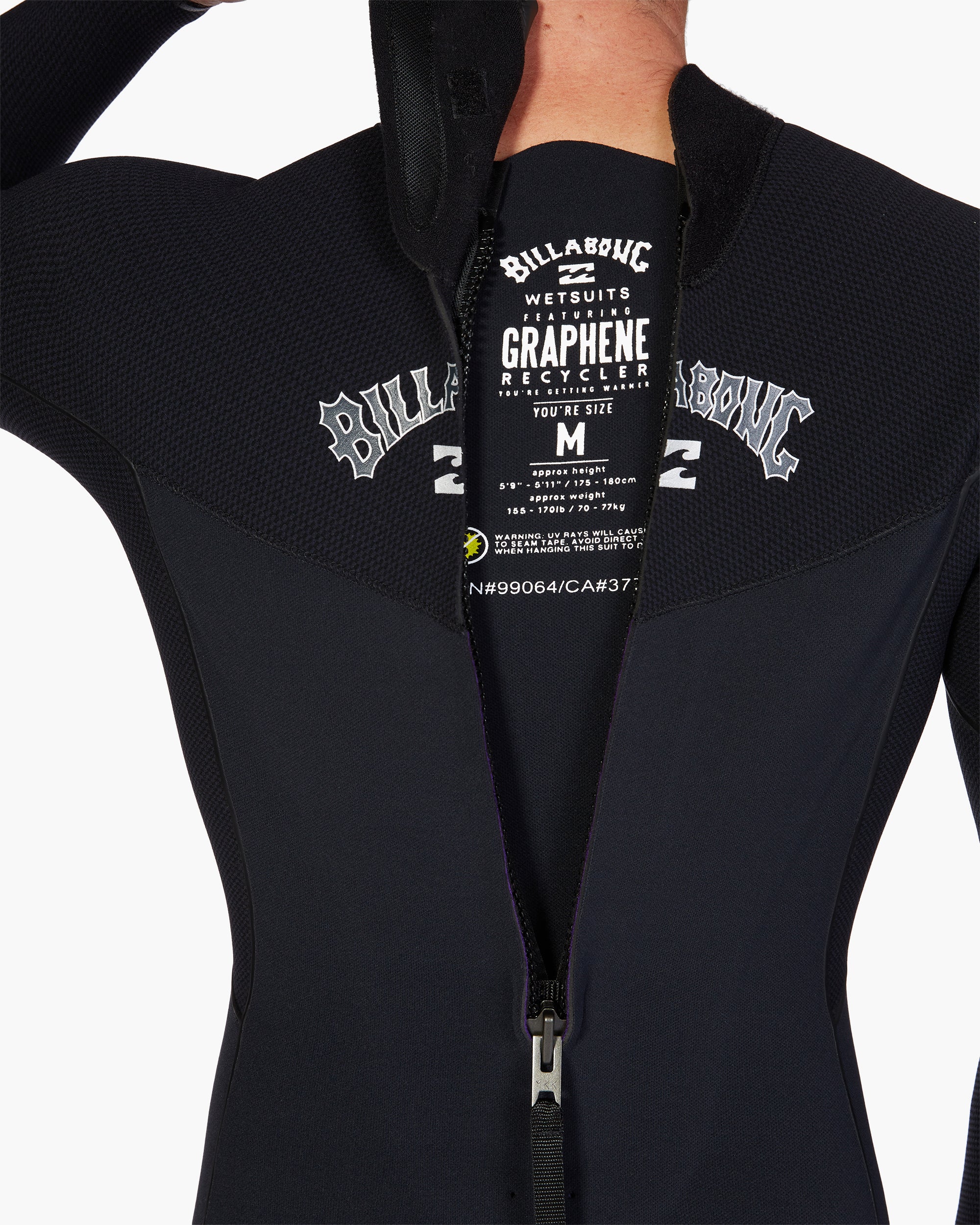 Mens 3/2mm Furnace Comp Back Zip Steamer Wetsuit - Image 5