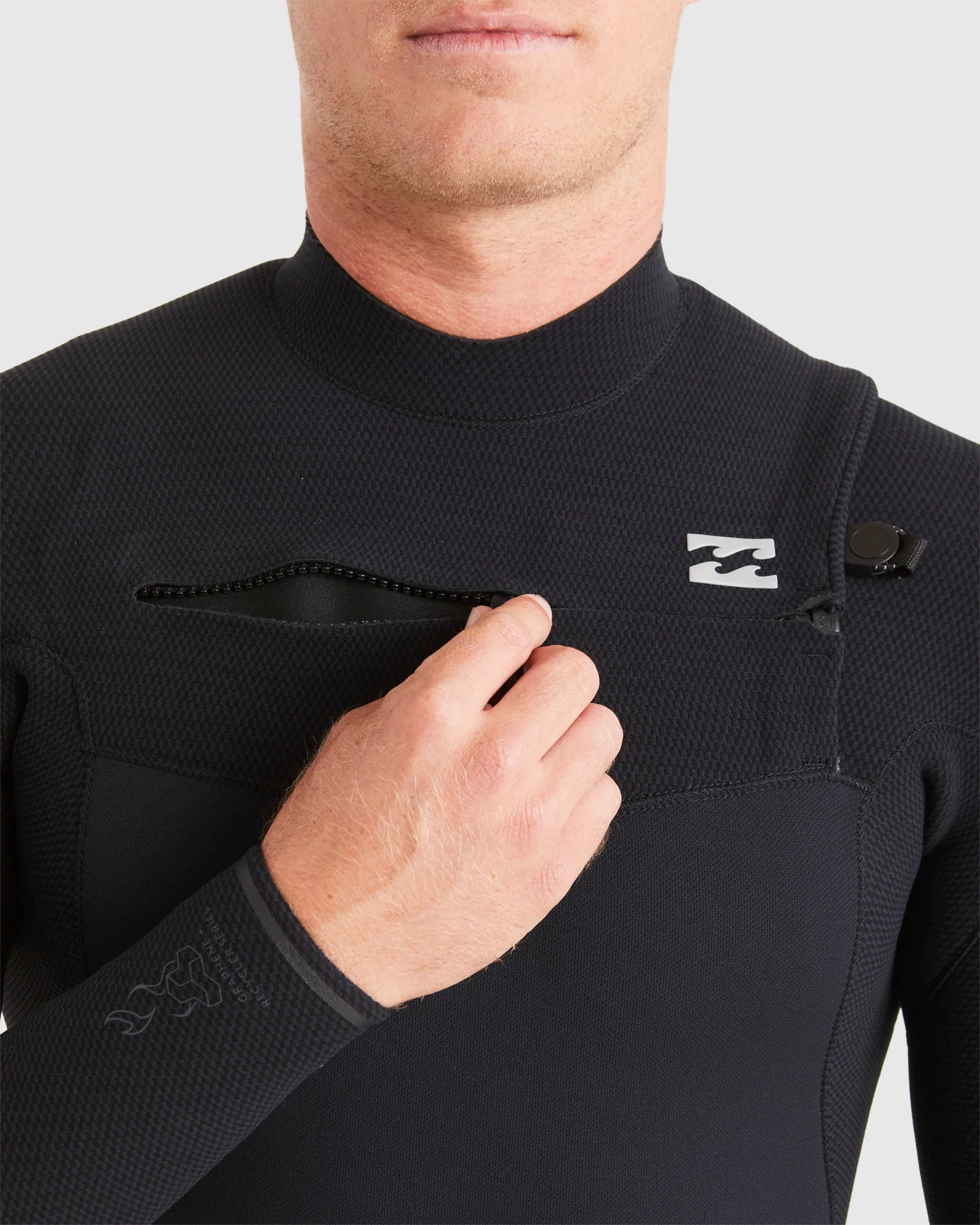 Mens 3/2mm Furnace Comp Chest Zip Steamer Wetsuit - Image 4