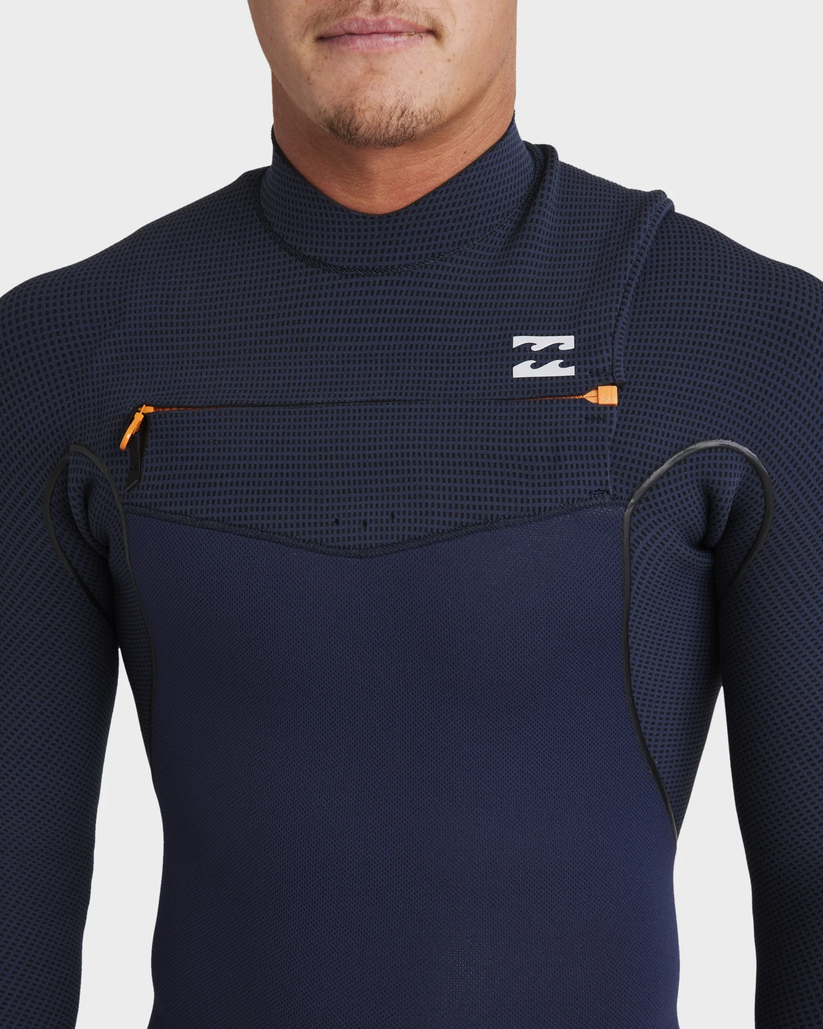 Mens 3/2mm Furnace Natural Chest Zip Steamer Wetsuit - Image 10
