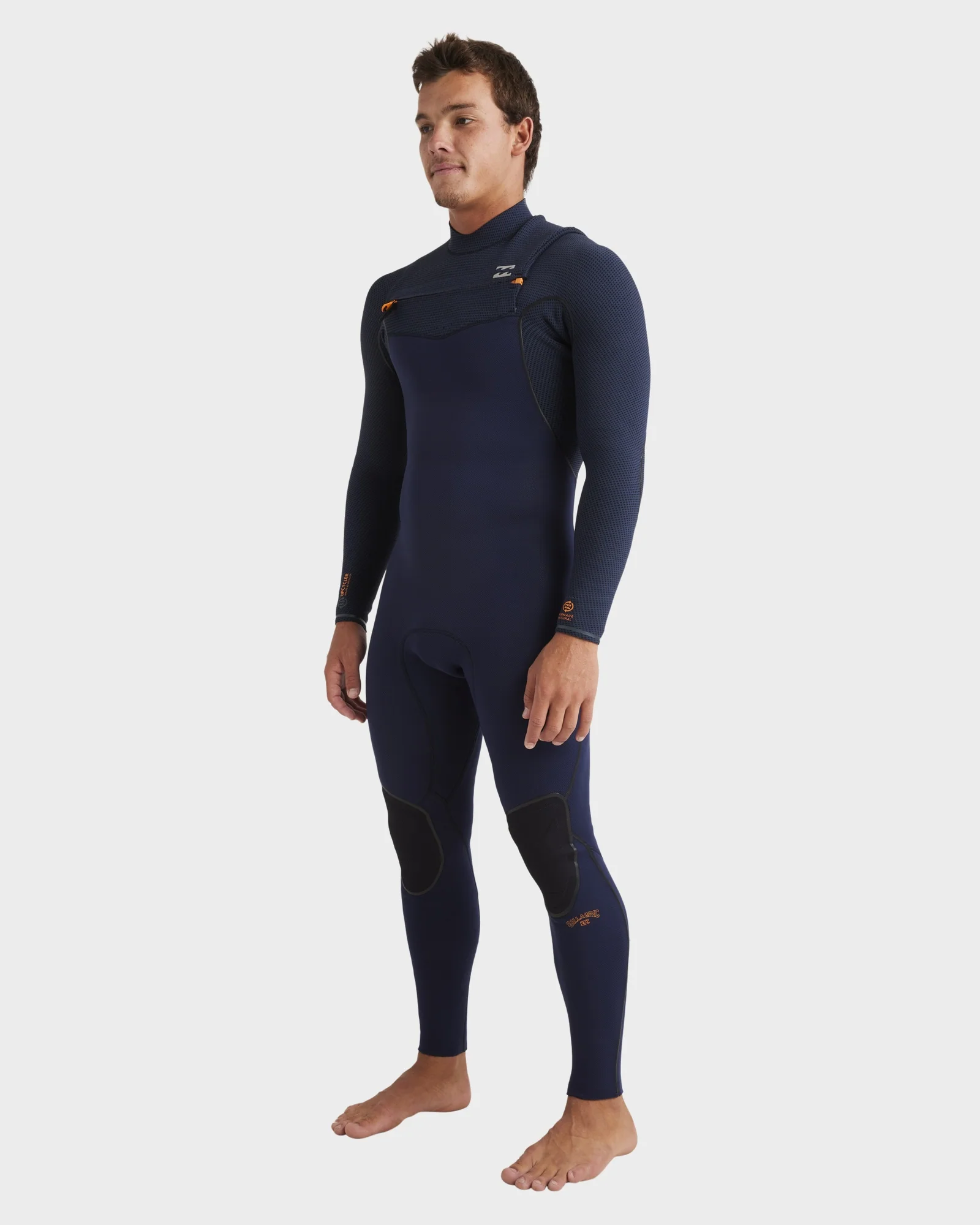 Mens 3/2mm Furnace Natural Chest Zip Steamer Wetsuit - Image 2