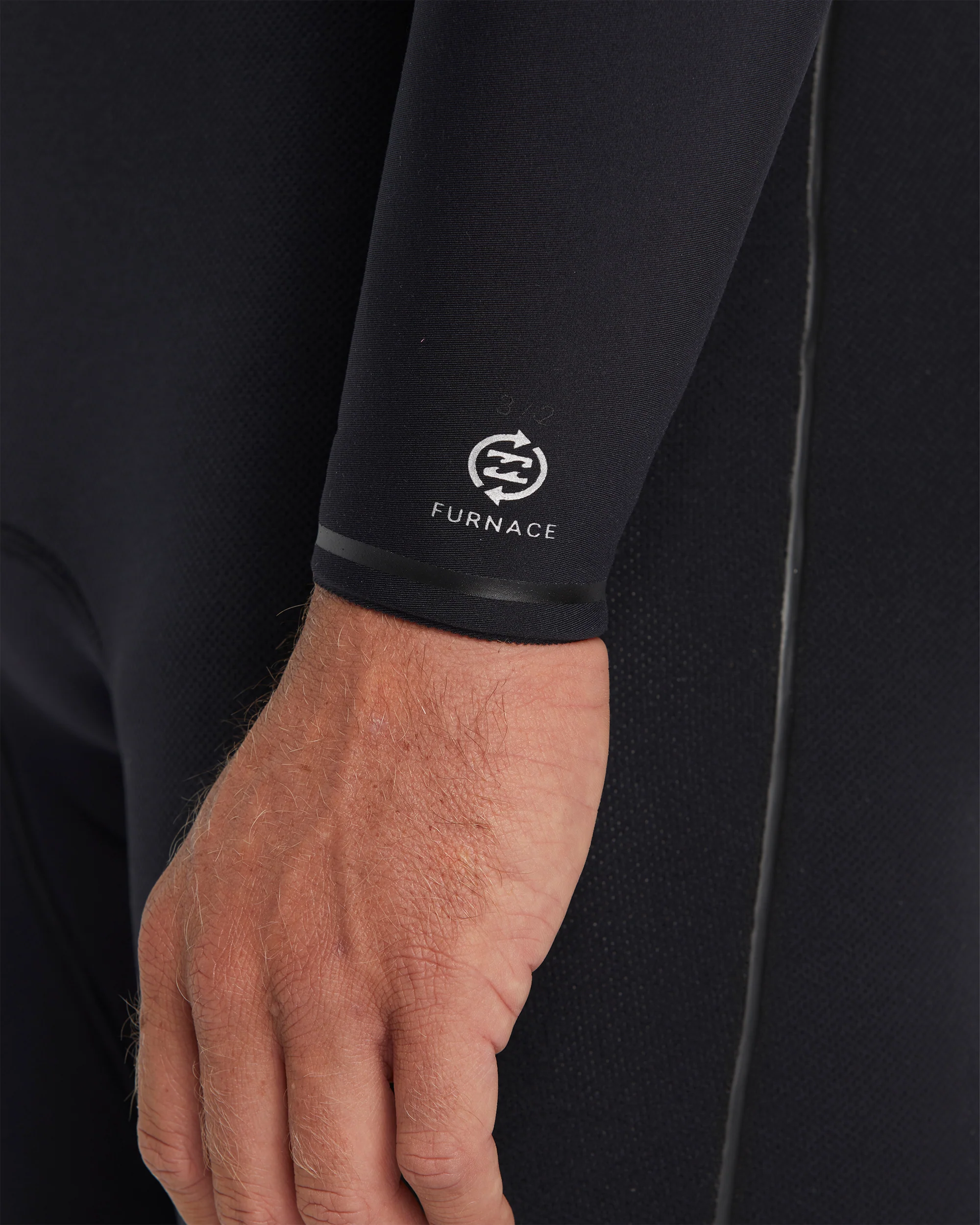 Mens 3/2mm Furnace Natural Chest Zip Steamer Wetsuit - Image 11