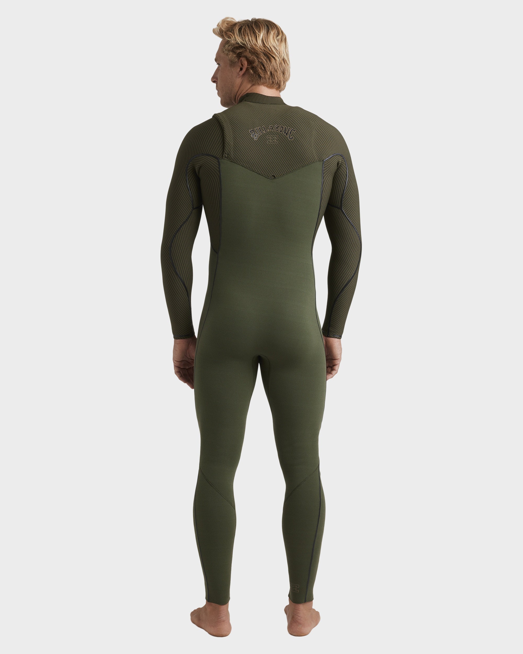 Mens 3/2mm Furnace Natural Chest Zip Wetsuit - Image 2