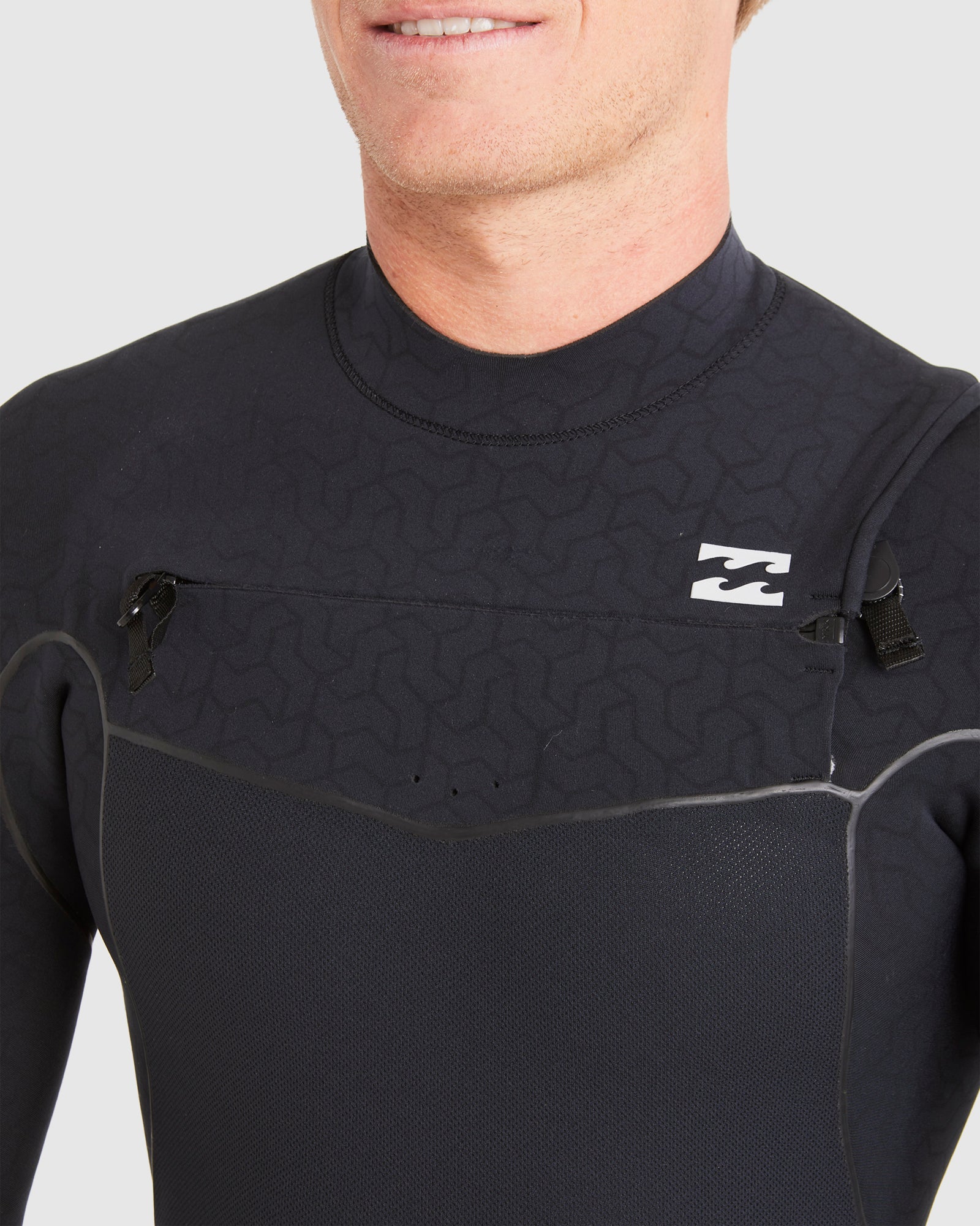 Mens 3/2mm Furnace Natural Chest Zip Steamer Wetsuit - Image 4