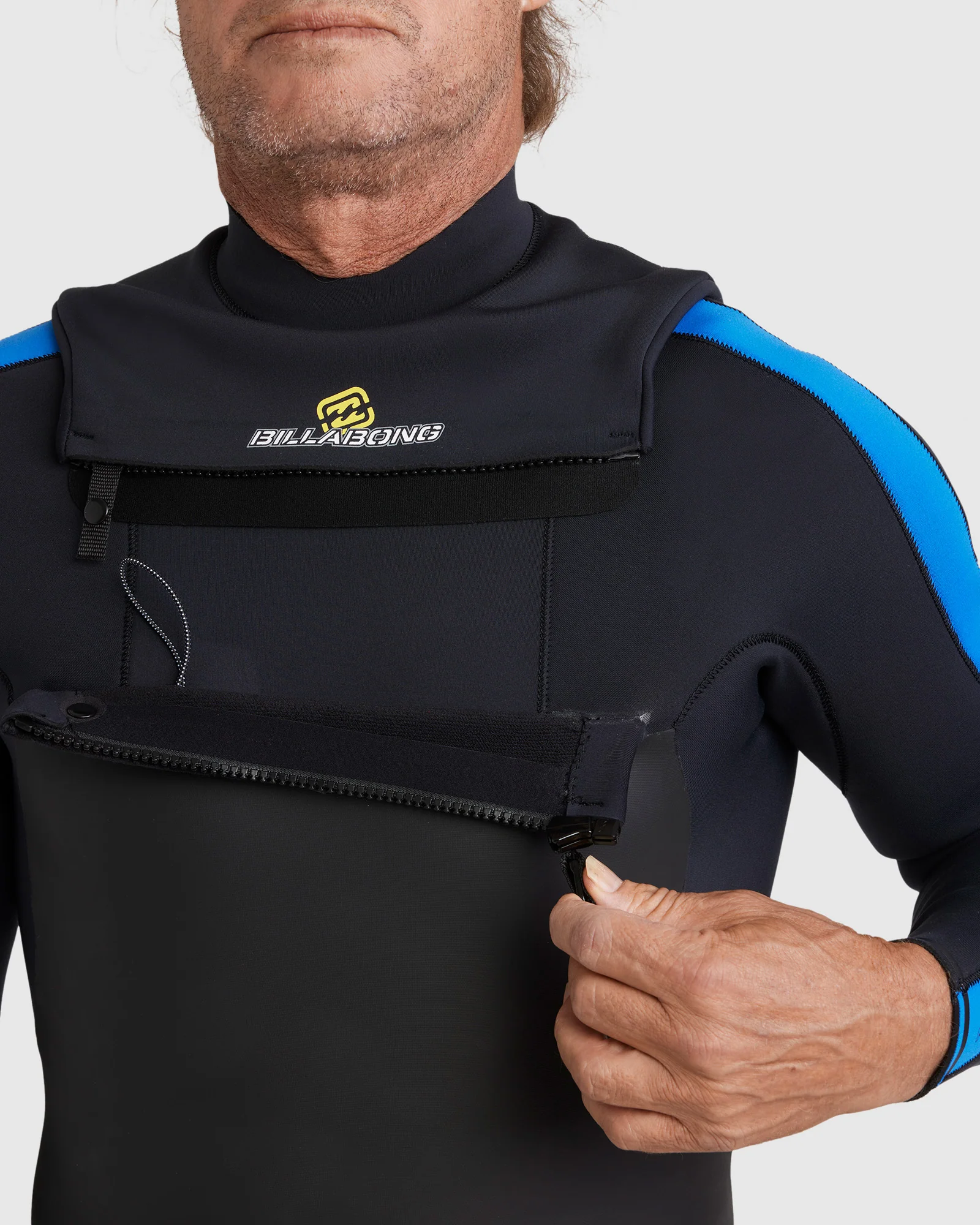 Mens 3/2mm Oscillator Chest Zip Steamer Wetsuit - Image 8