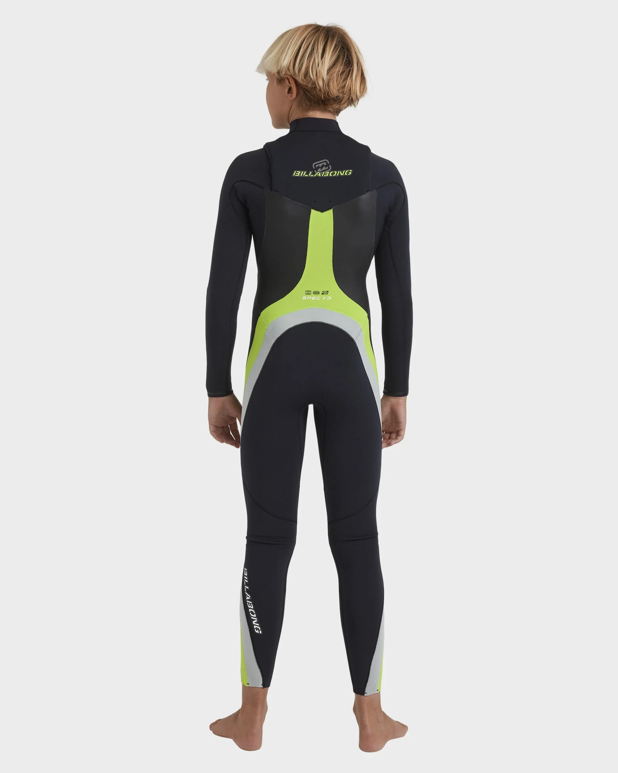 Boys 8-16 3/2mm Oscillator Chest Zip Steamer Wetsuit - Image 2