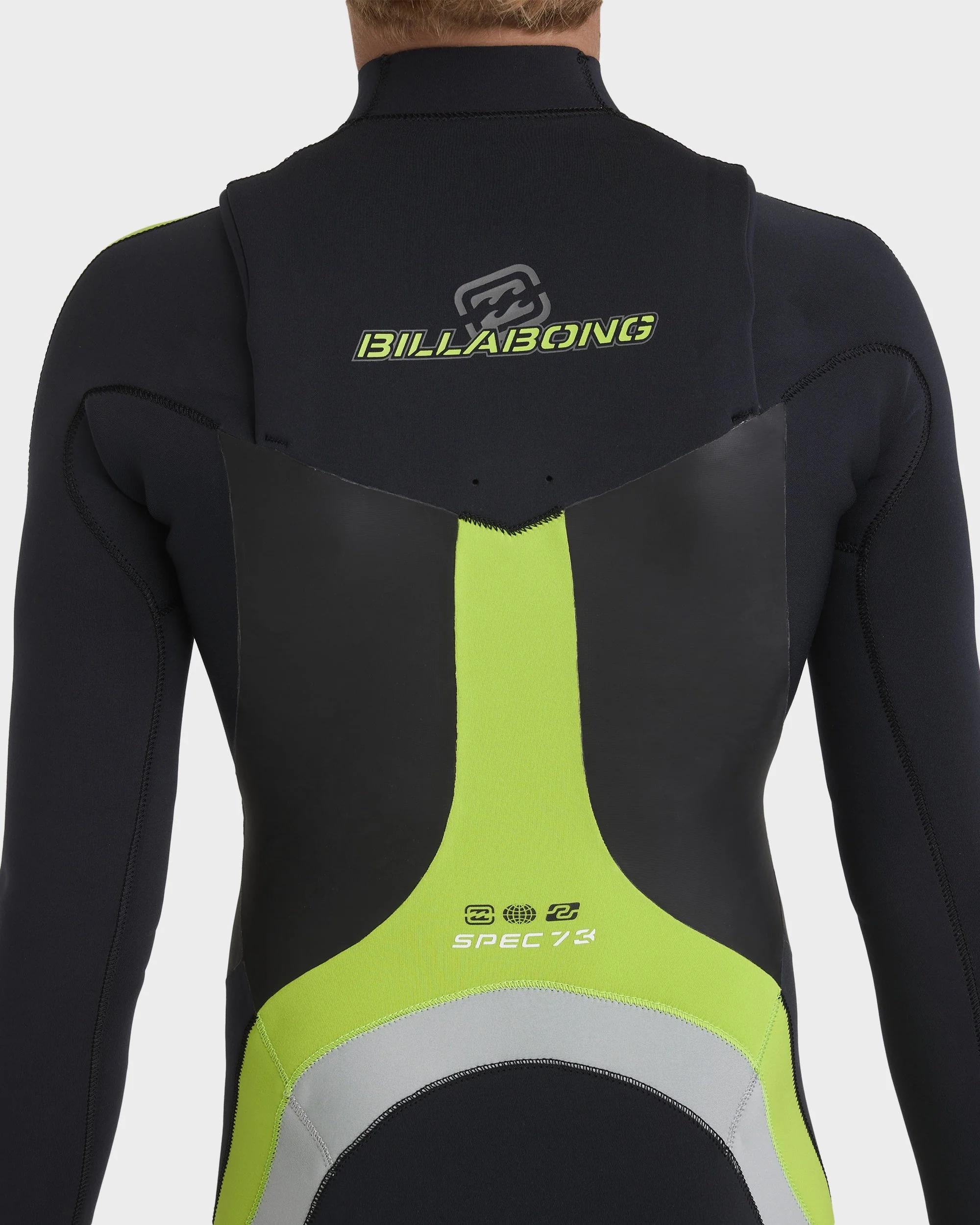 Boys 8-16 3/2mm Oscillator Chest Zip Steamer Wetsuit - Image 4