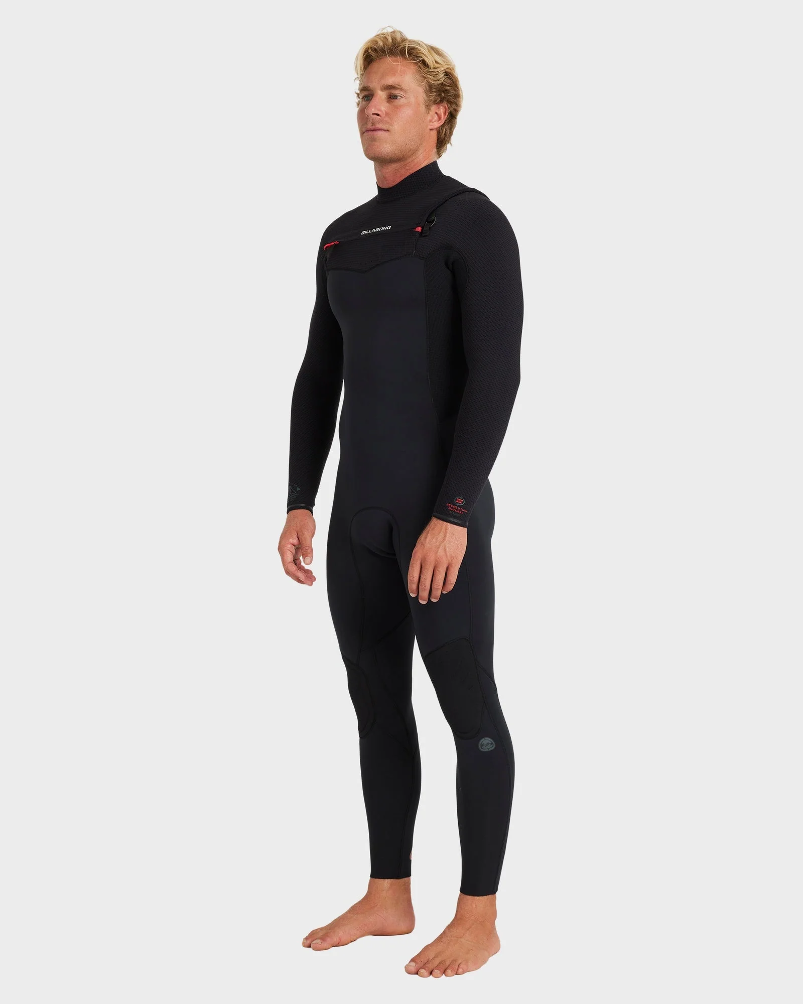 Mens 3/2mm Revolution Natural Chest Zip Steamer Wetsuit - Image 3