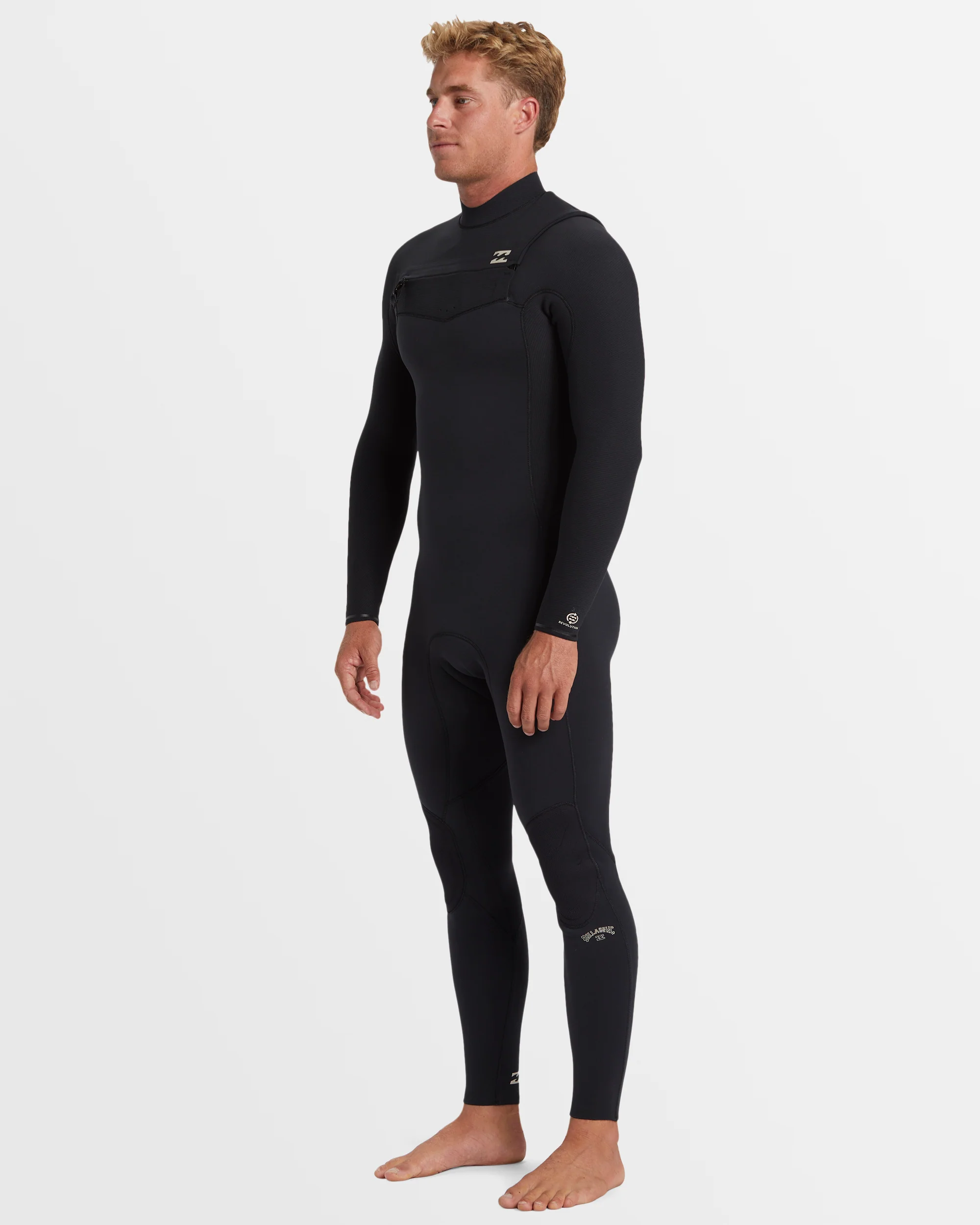Mens 3/2mm Revolution Natural Chest Zip Wetsuit - Image 2