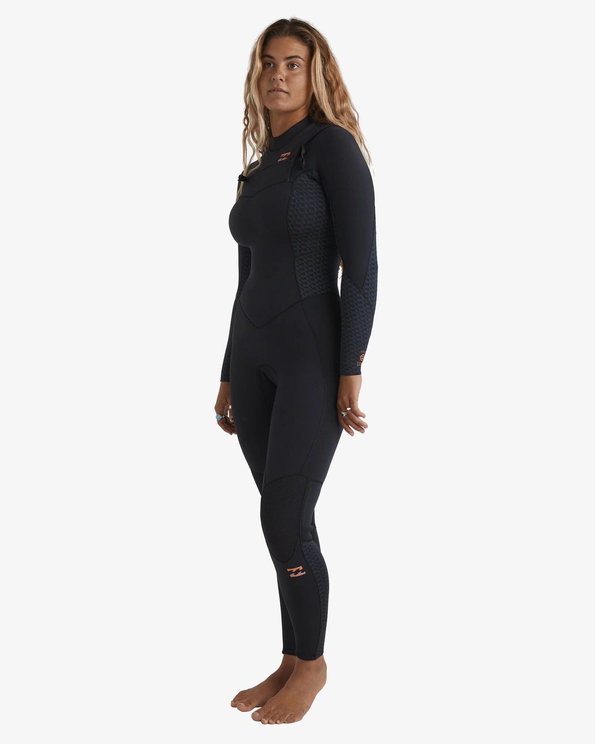 Womens 3/2mm Synergy Natural Chest Zip Steamer Wetsuit - Image 9