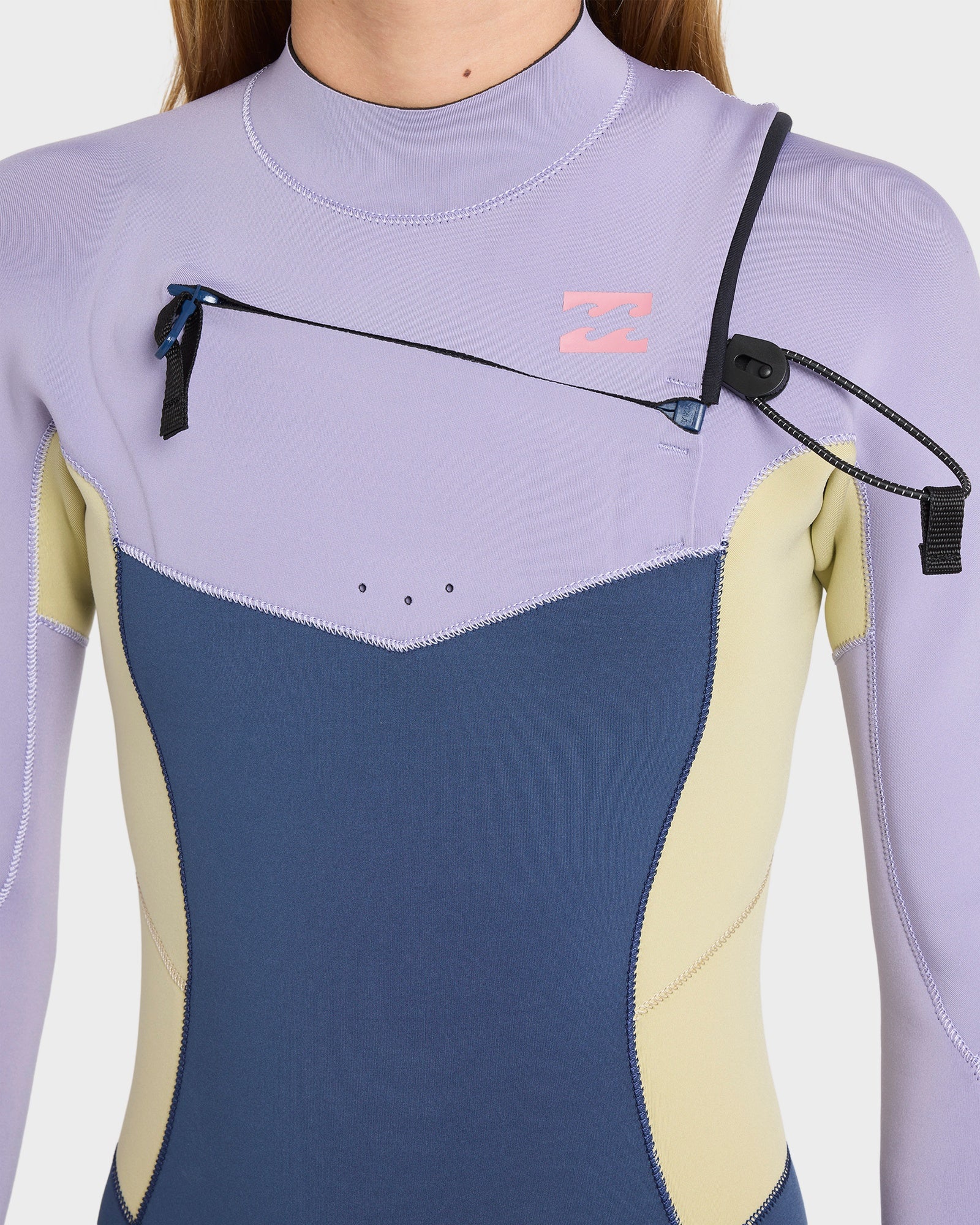 Girls 8-14 3/2mm Synergy Natural Chest Zip GBS Steamer Wetsuit - Image 4