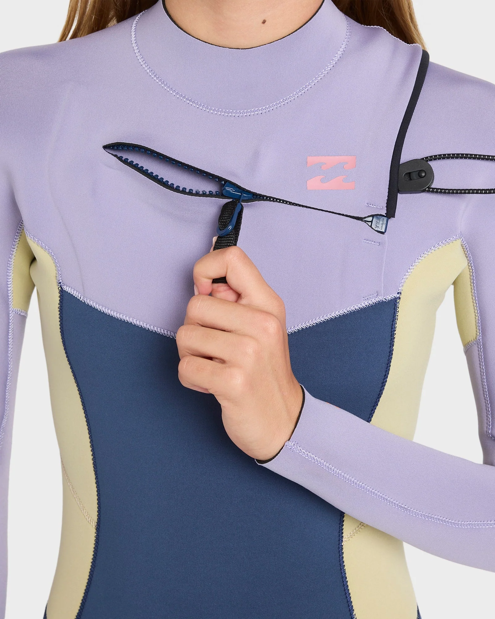 Girls 8-14 3/2mm Synergy Natural Chest Zip GBS Steamer Wetsuit - Image 8