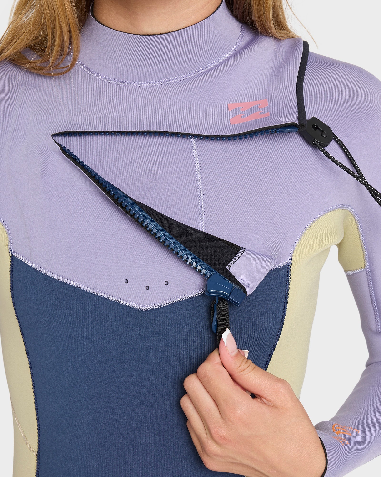 Girls 8-14 3/2mm Synergy Natural Chest Zip GBS Steamer Wetsuit - Image 9