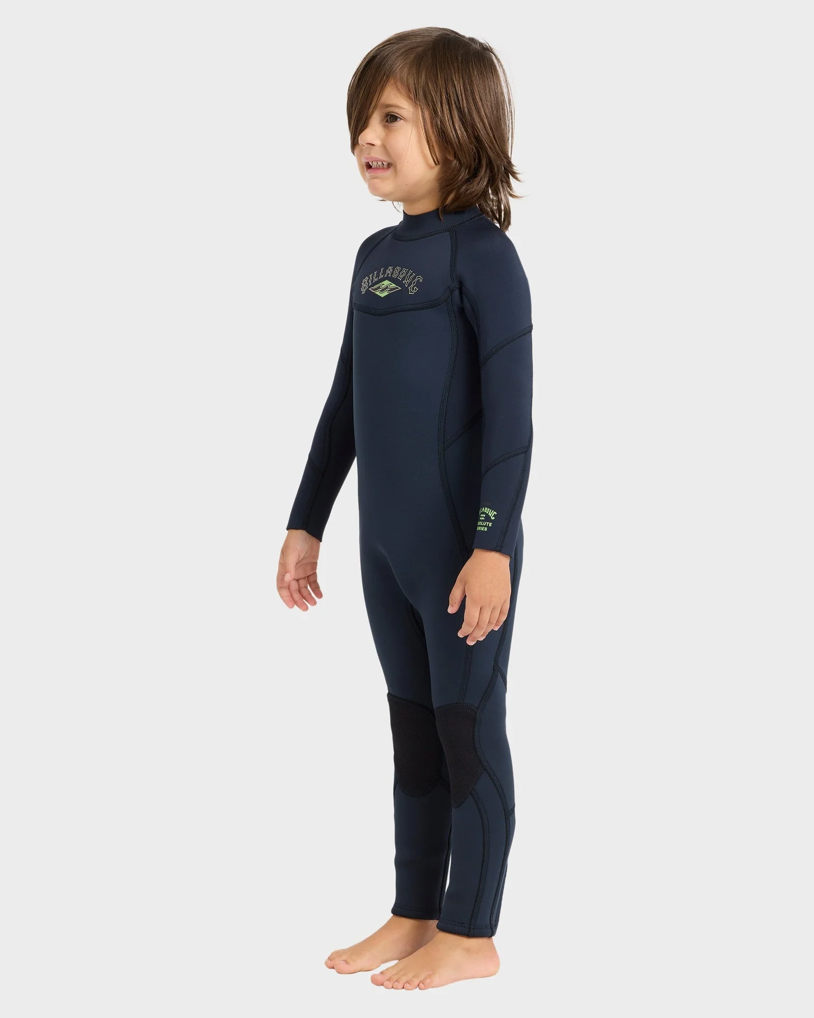 Boys 2-6 3/2mm Absolute Back Zip Flatlock Steamer Wetsuit - Image 3