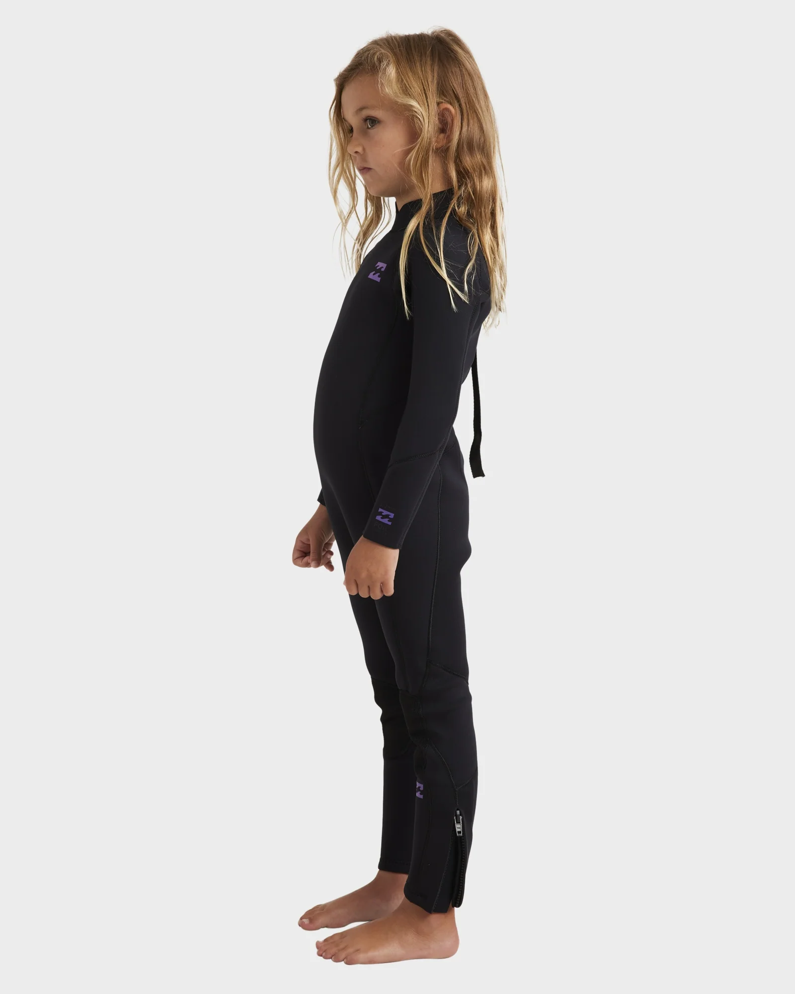 Girls 2-6 3/2mm Foil Back Zip Steamer Wetsuit - Image 3